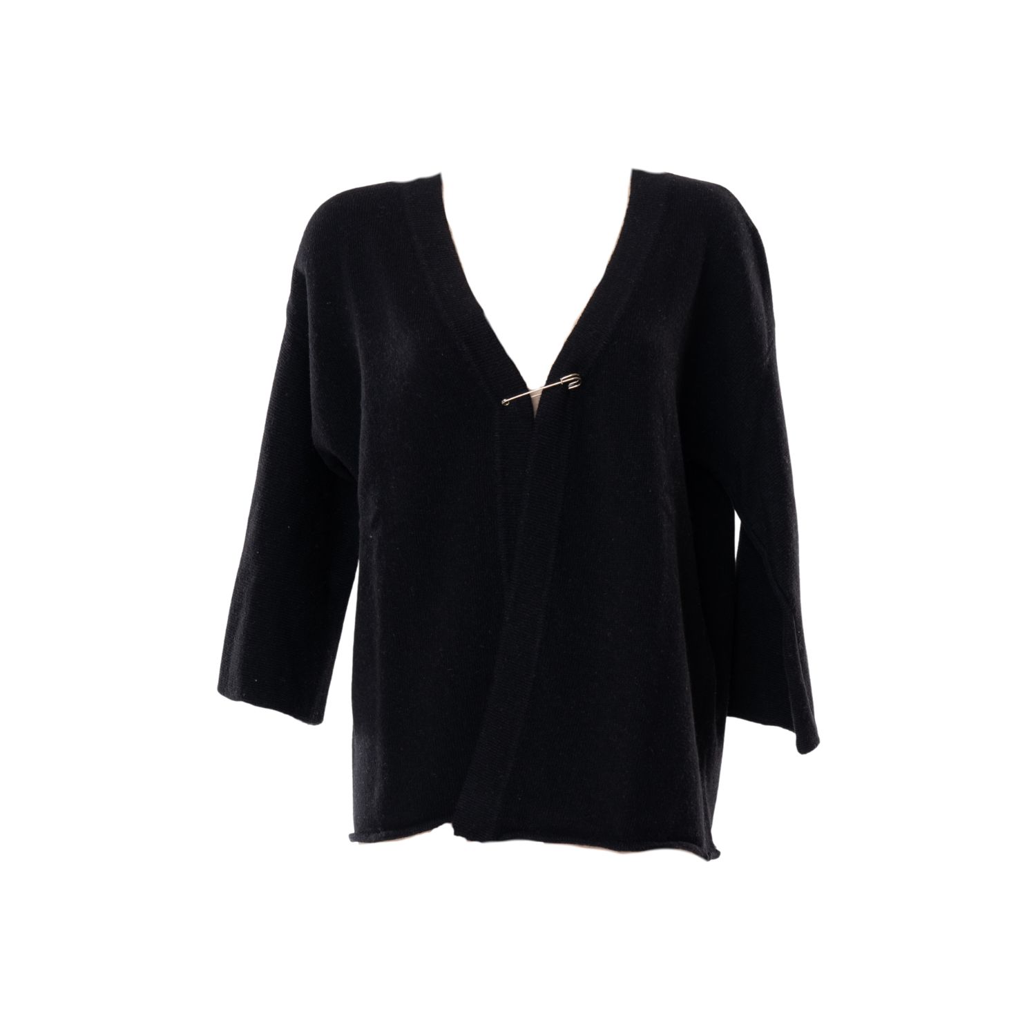 Altramoda Redressing The World Women's Cardigan In Recycled Cashmere Black In Black