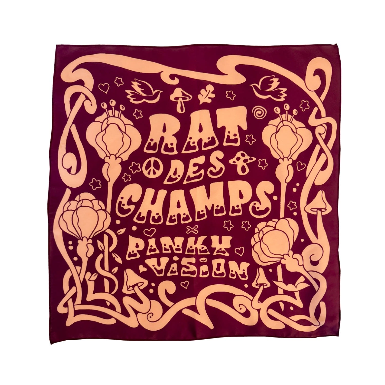 Rat Des Champs Women's Purple / Orange  X Pinky Vision Scarf Plum In Red