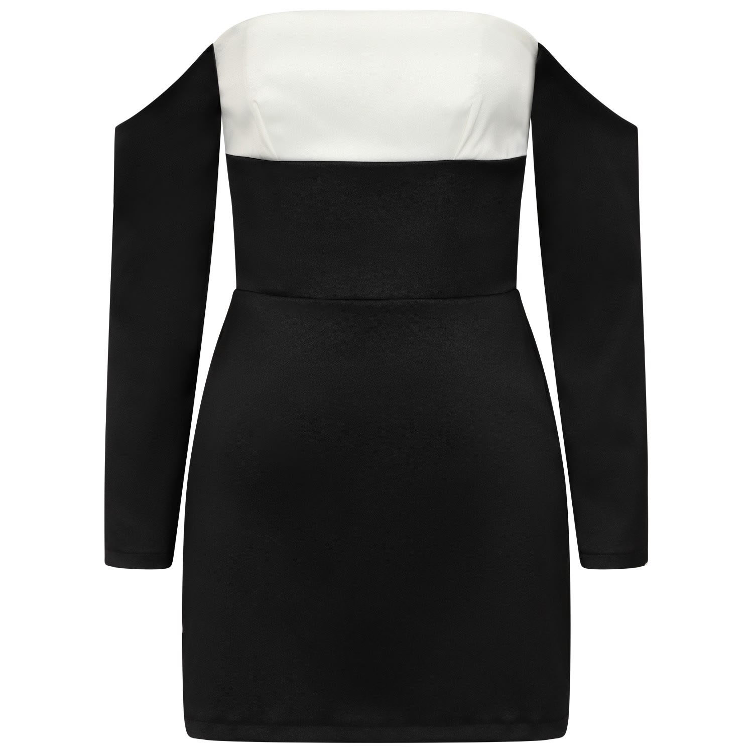 Women’s Black Joyce Monochrome Bardot Mini Dress Extra Large Maia Studios