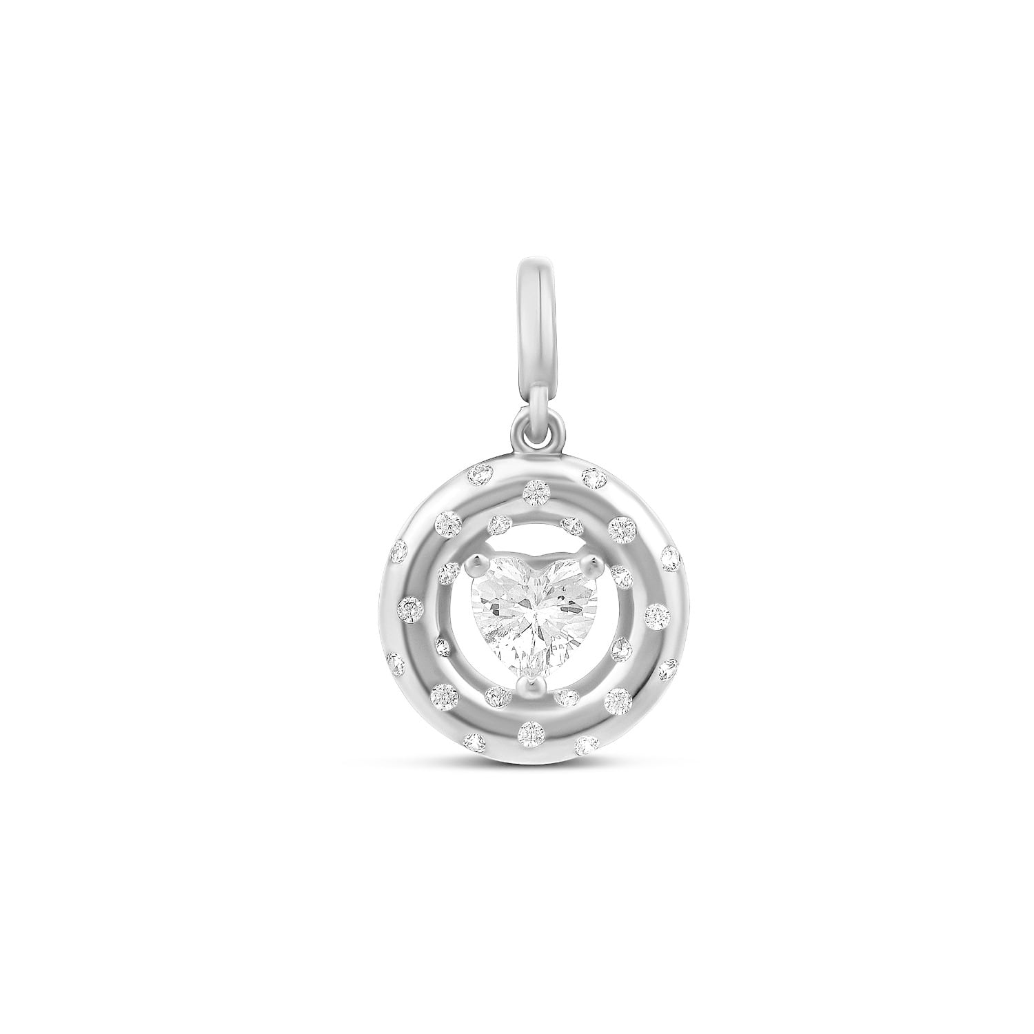 Women's Scattered Round Heart Charm - Silver | Shymi