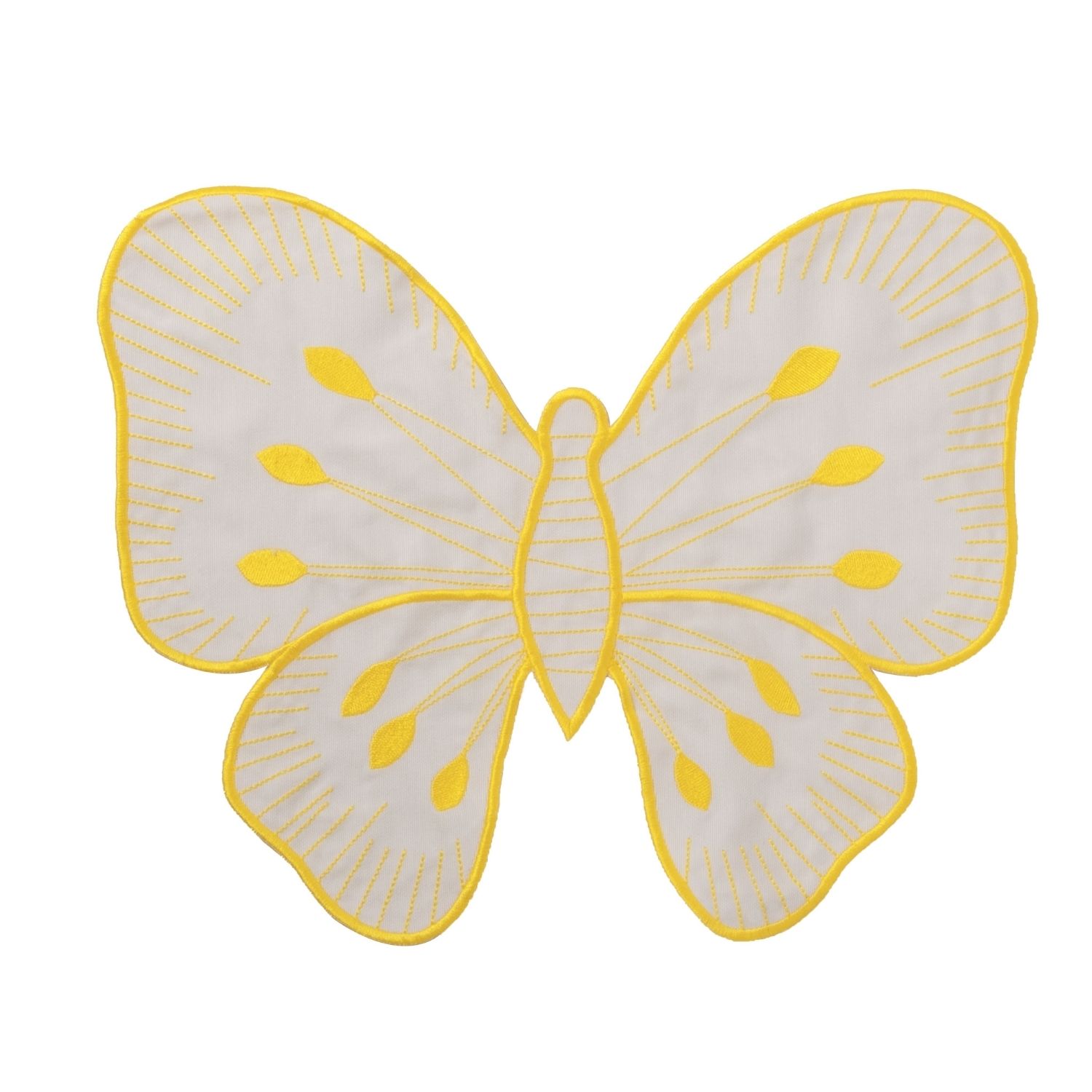 Km Home Collection Yellow / Orange Butterfly Cotton Placemat Yellow Set