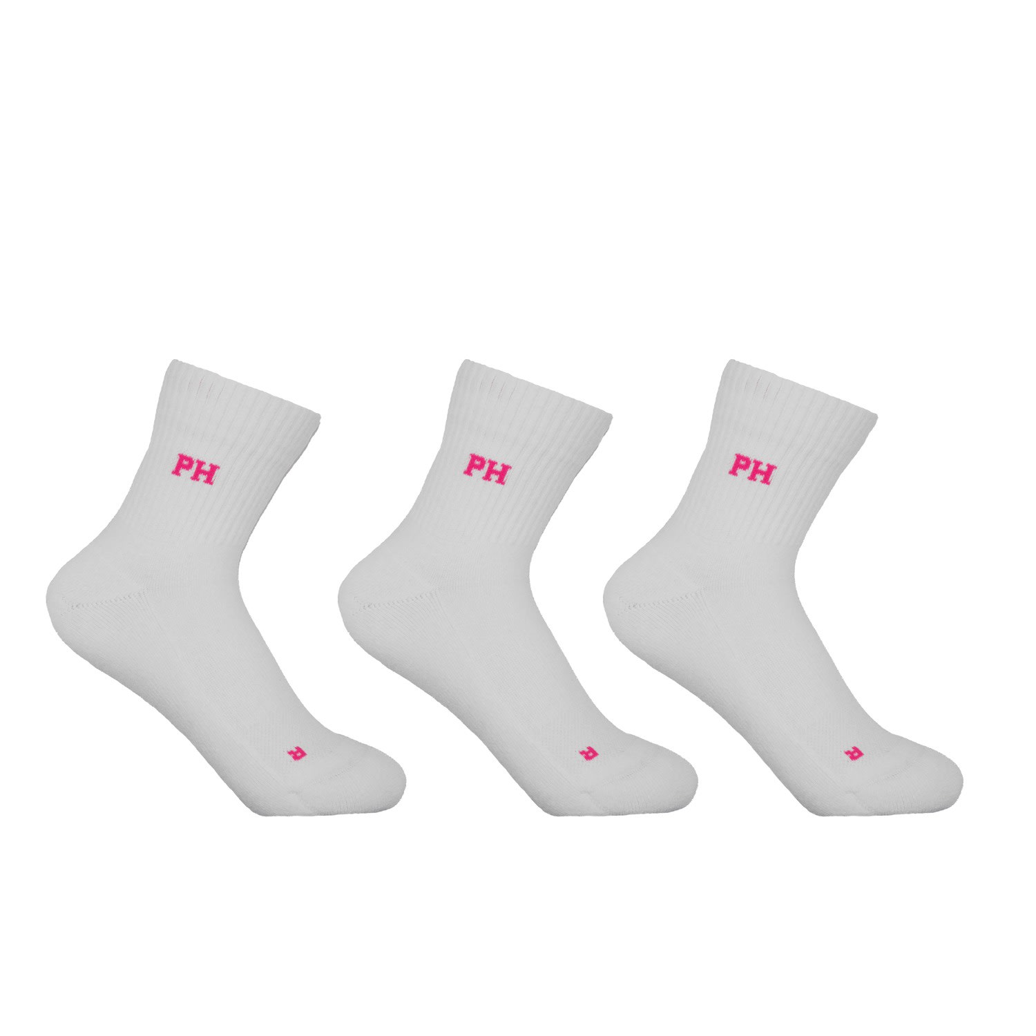 Peper Harow - Made In England Three Pack Quarter Recycled Women's Sport Socks – White