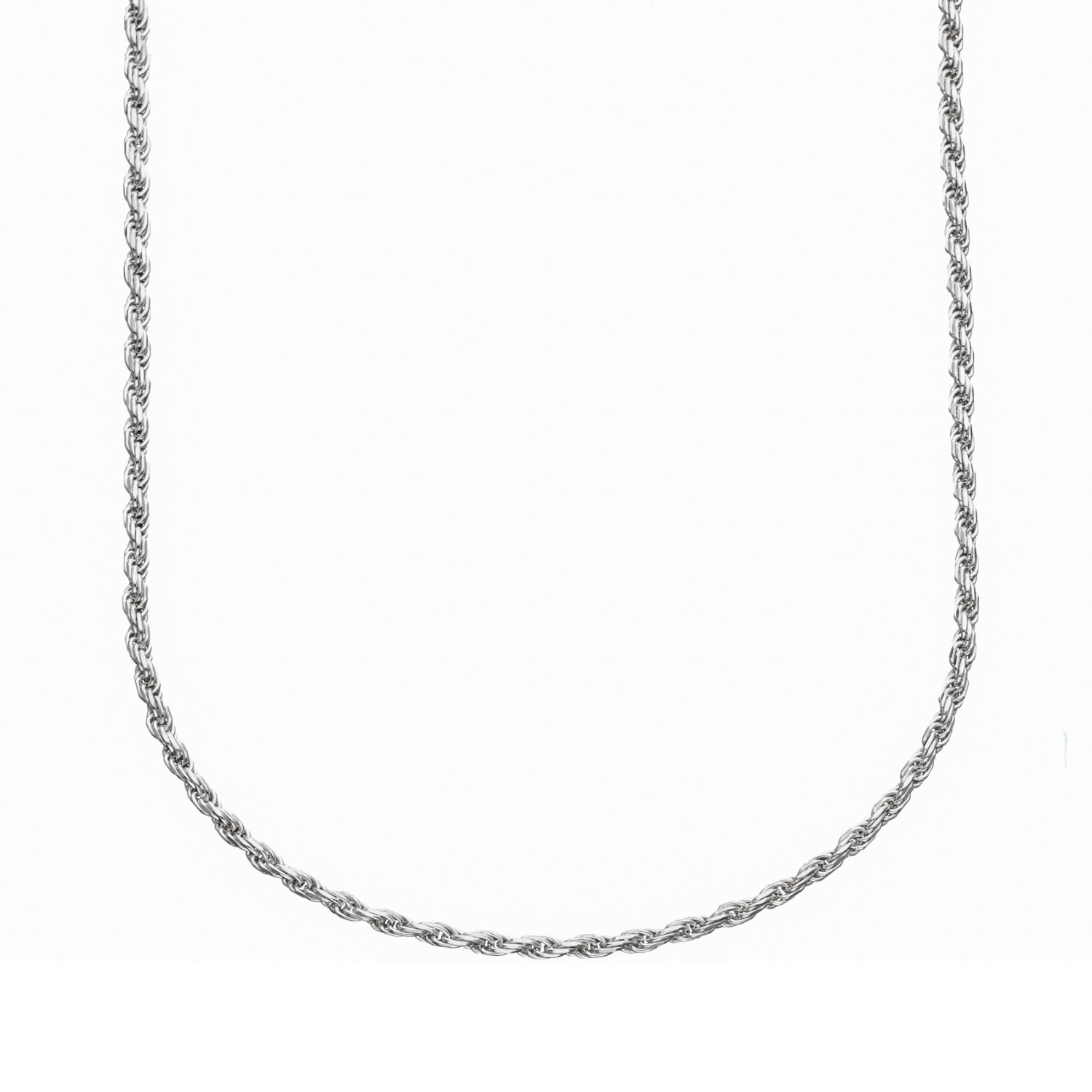 Women’s Sterling Silver Twisted Rope Chain Necklace Lily Charmed