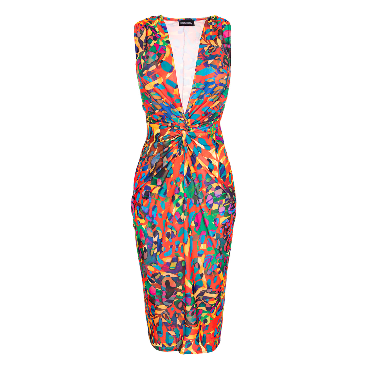 Women’s Mallorca Sleevless Midi Dress In Gaudi Print Xs/S Roserry