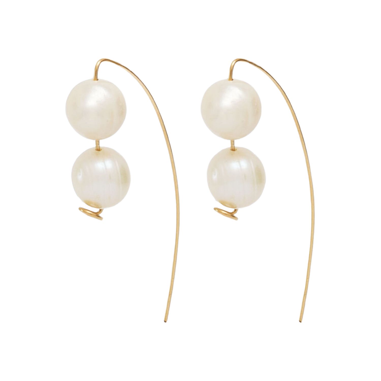 Women’s The Greta - White Pearls - Gold Mare De Vetro