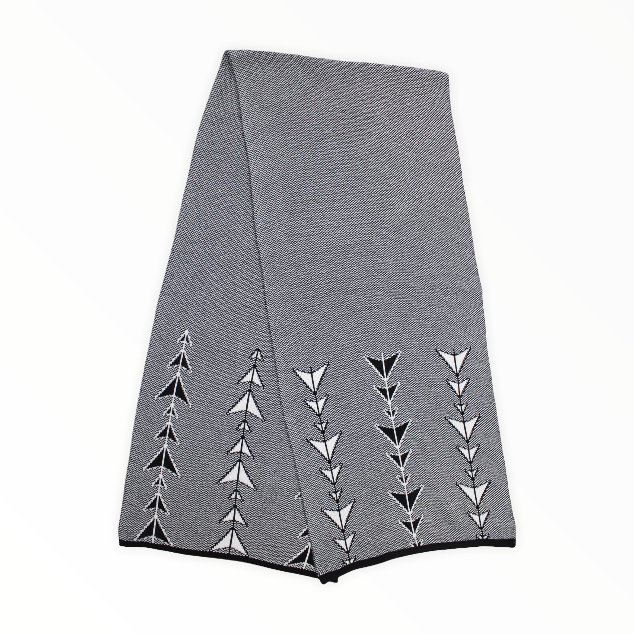 Maria Aristidou Women's Black / White Unisex Arrow Scarf - Black & Off White In Black/white