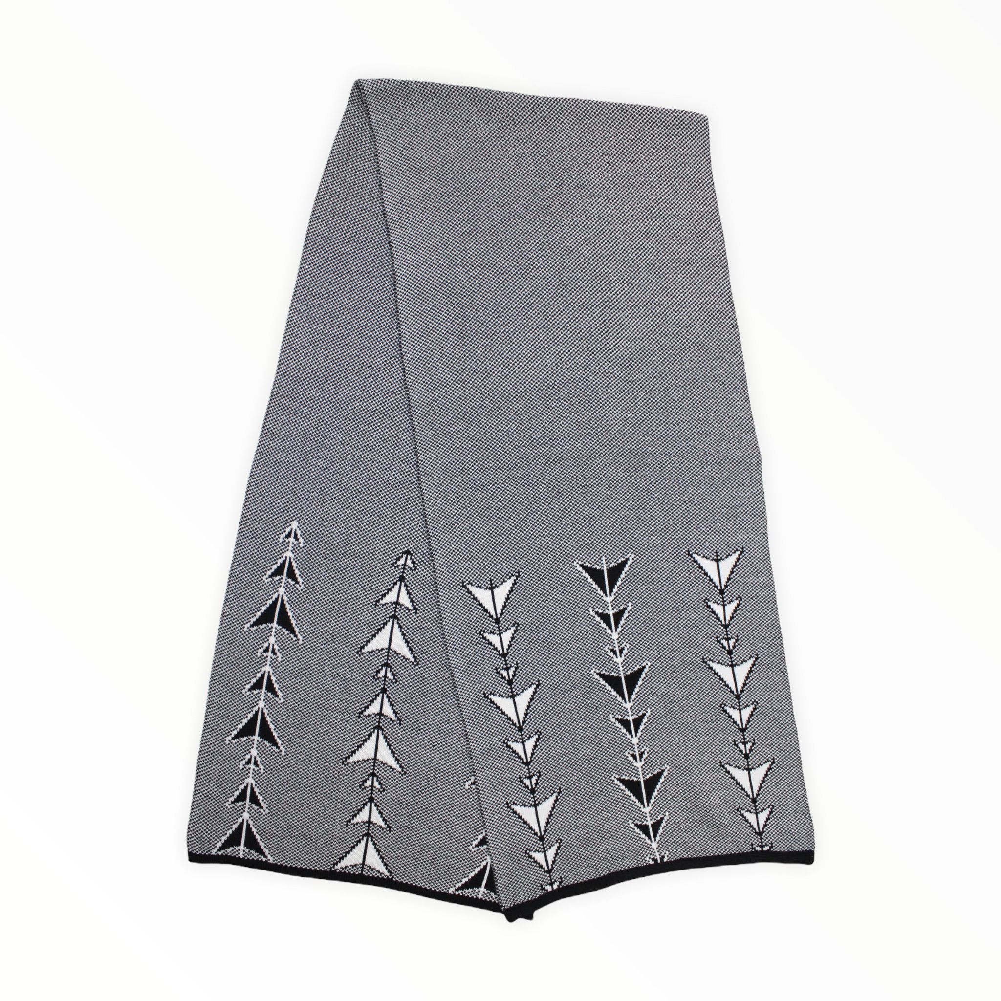 Maria Aristidou Women's Black / White Unisex Arrow Scarf - Black & Off White In Gray