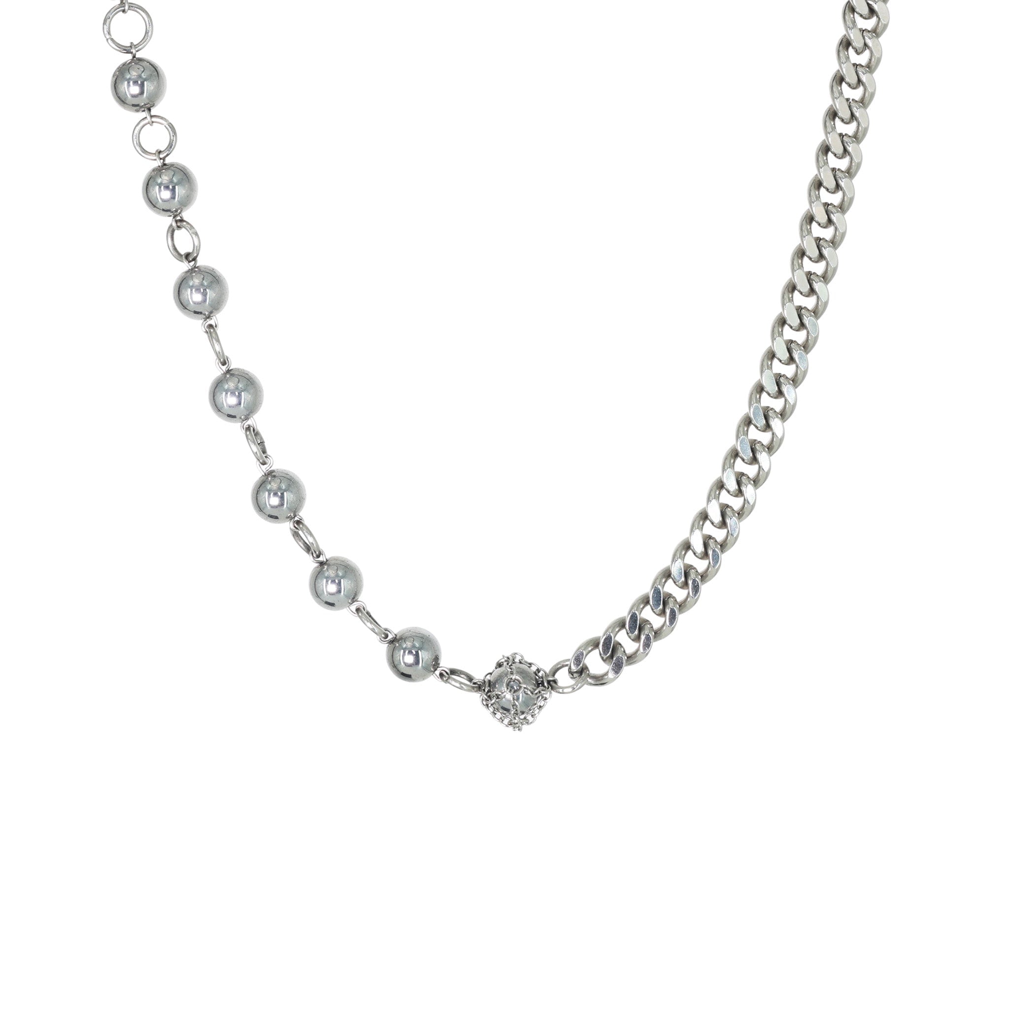 Mhart Men's Silver Linked In Stone – Hematite Edition In Silver