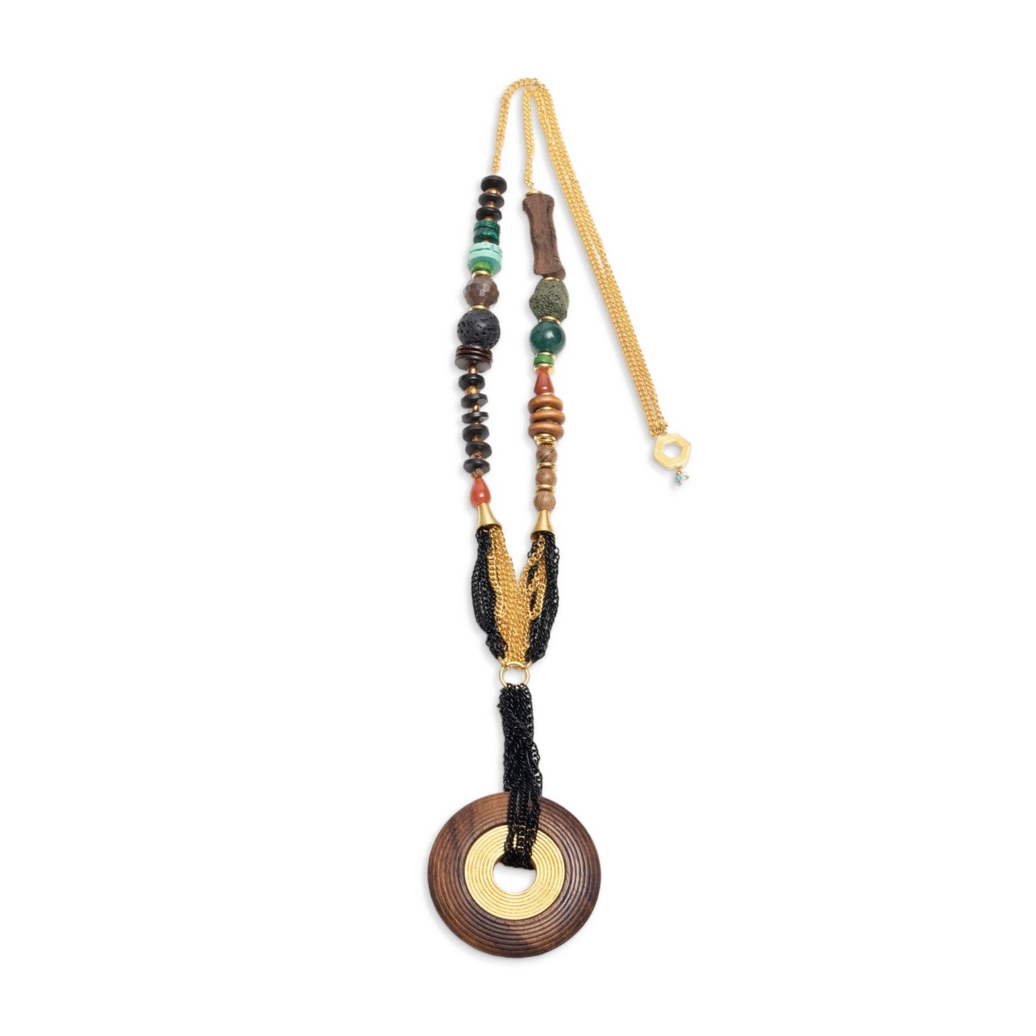 Women’s Gold / Black / Brown Ona Necklace Nectar Nectar