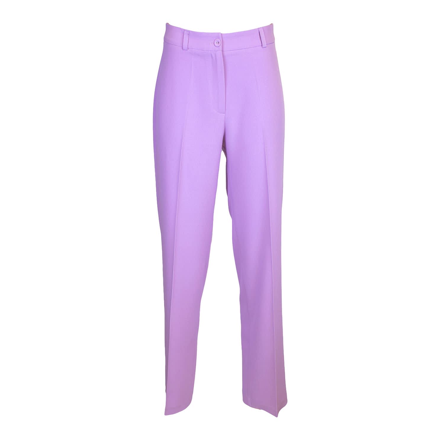 Wide Leg Tailored Cropped Lilac Pants, Lalipop Design