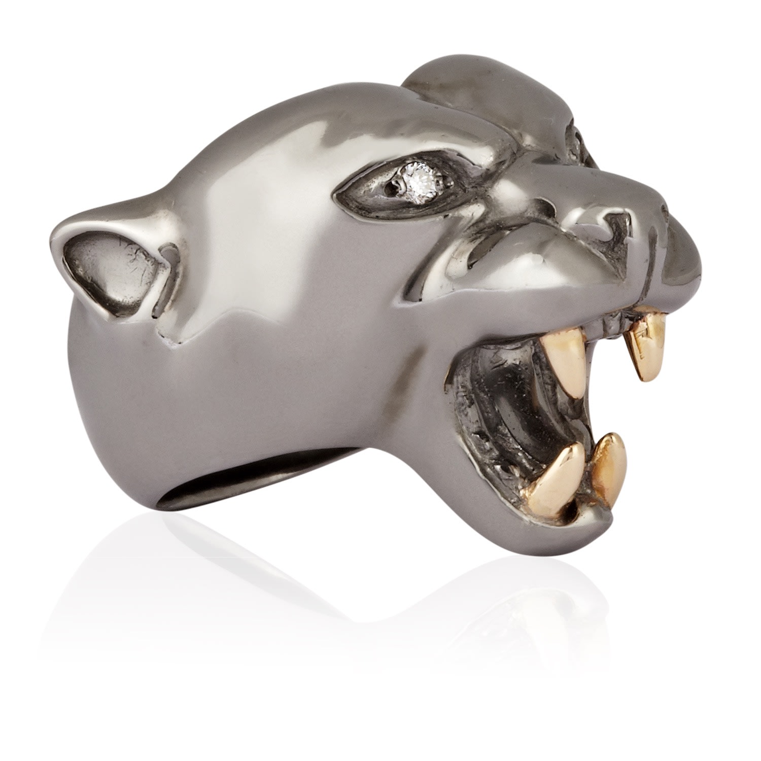 Women’s Panther Ring Black Rhodium Strange Fruit