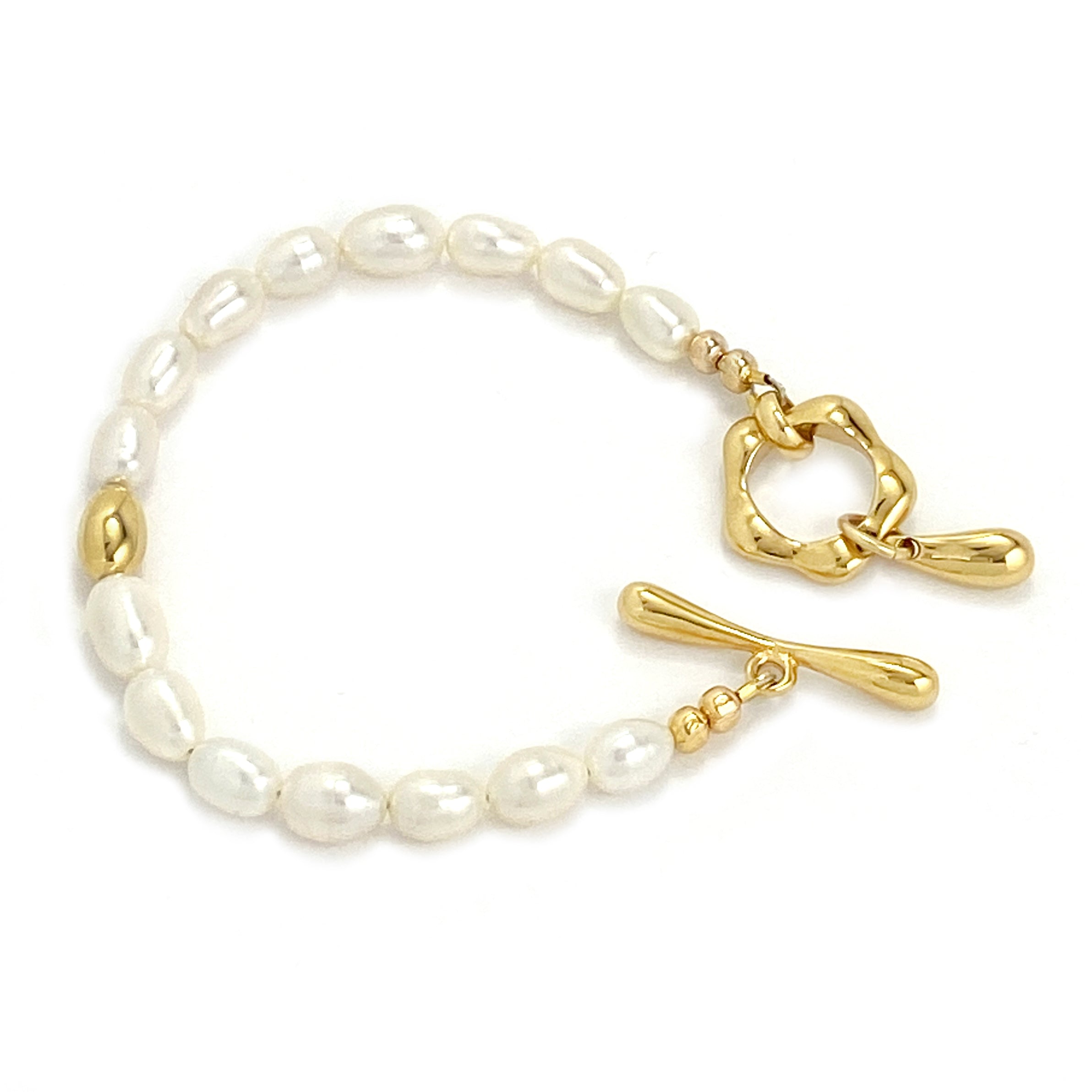 Women’s Muse Pearl Bracelet - Gold Biko