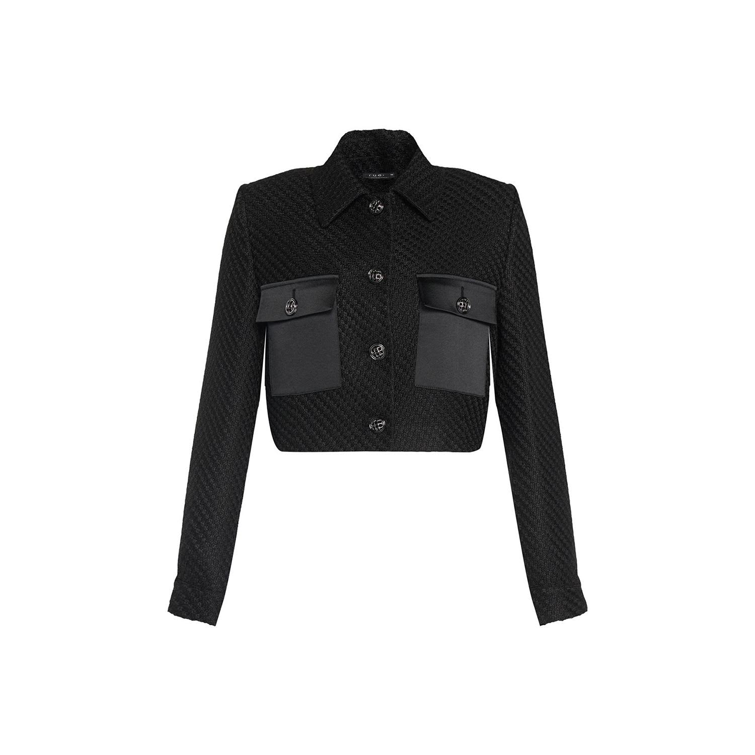 ジャケット AVANDRESS Ribbon Tweed Crop Jacket BLACK AT17710_PINK_1.jpg?v=1738812764