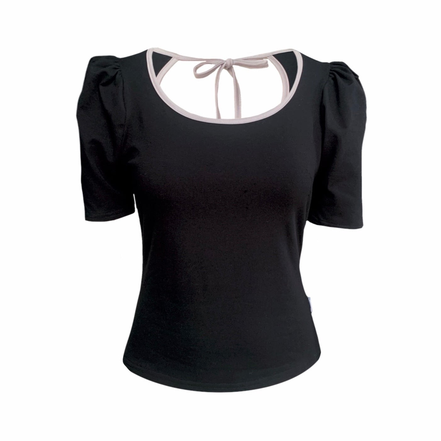 Frock Tales Women's Black / Silver Belle Top With Scoop Neck In Black And Silver In Black/silver