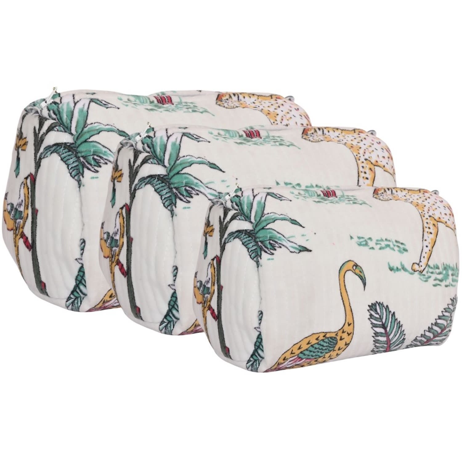 Conscious Yoga Collective The Jungle Velvet Three Piece Travel Set In White