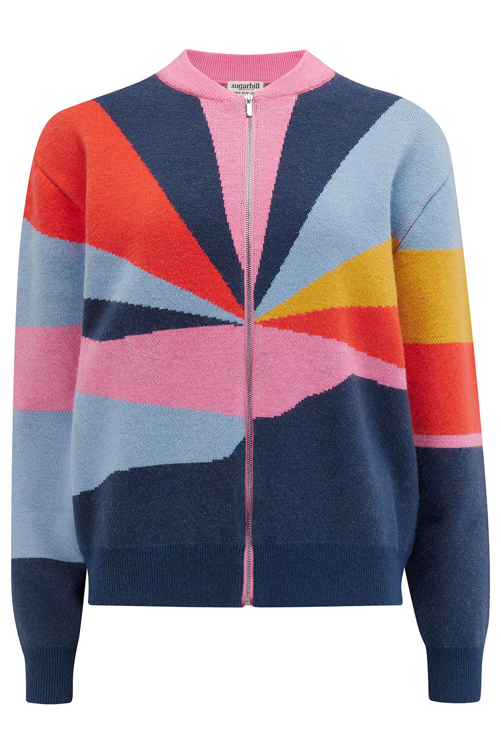Women's Solana Knitted Bomber Multi, Sunrays | Small | Sugarhill Brighton