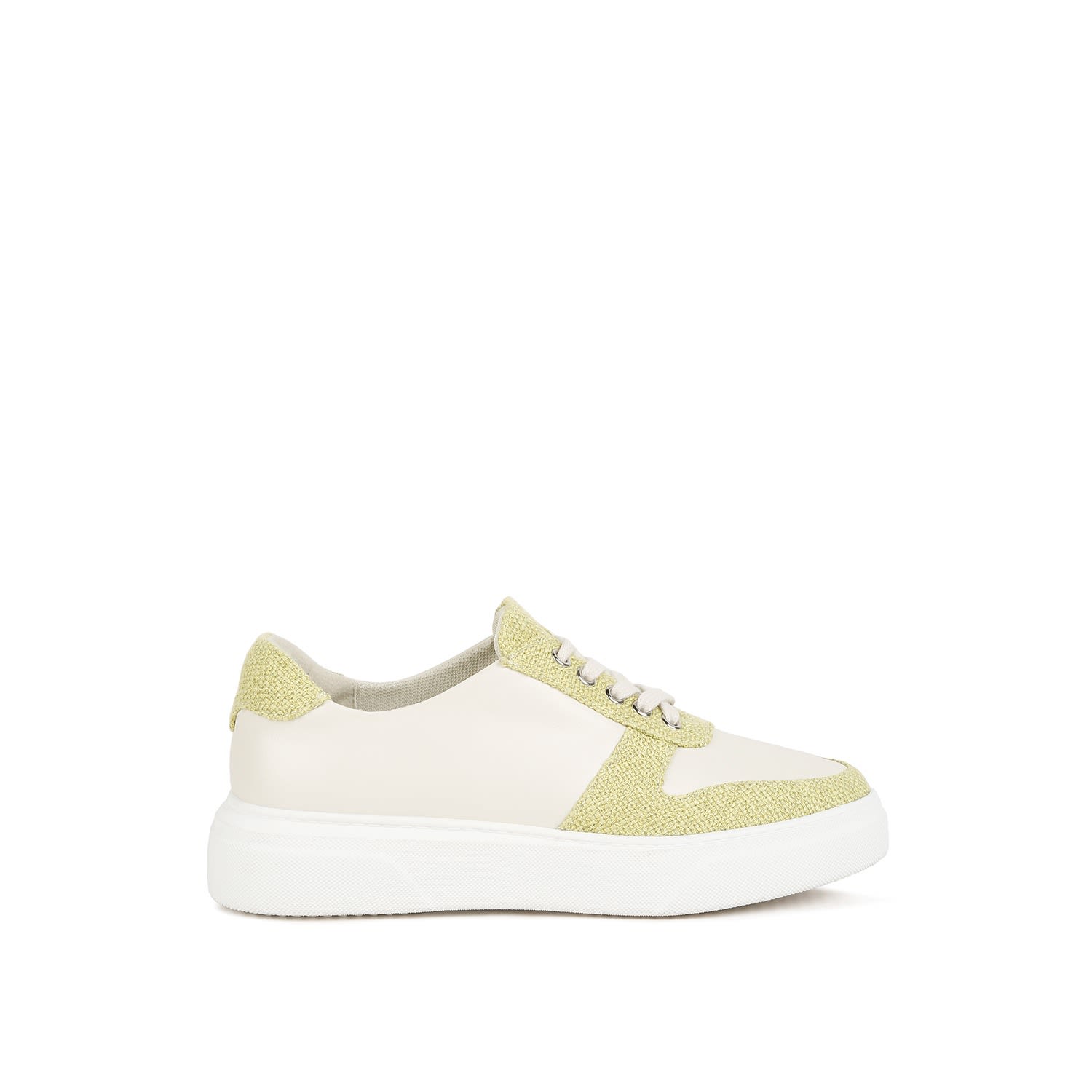 Women’s Kjaer Dual Tone Leather Sneakers - Green 7 Uk Rag & Co.