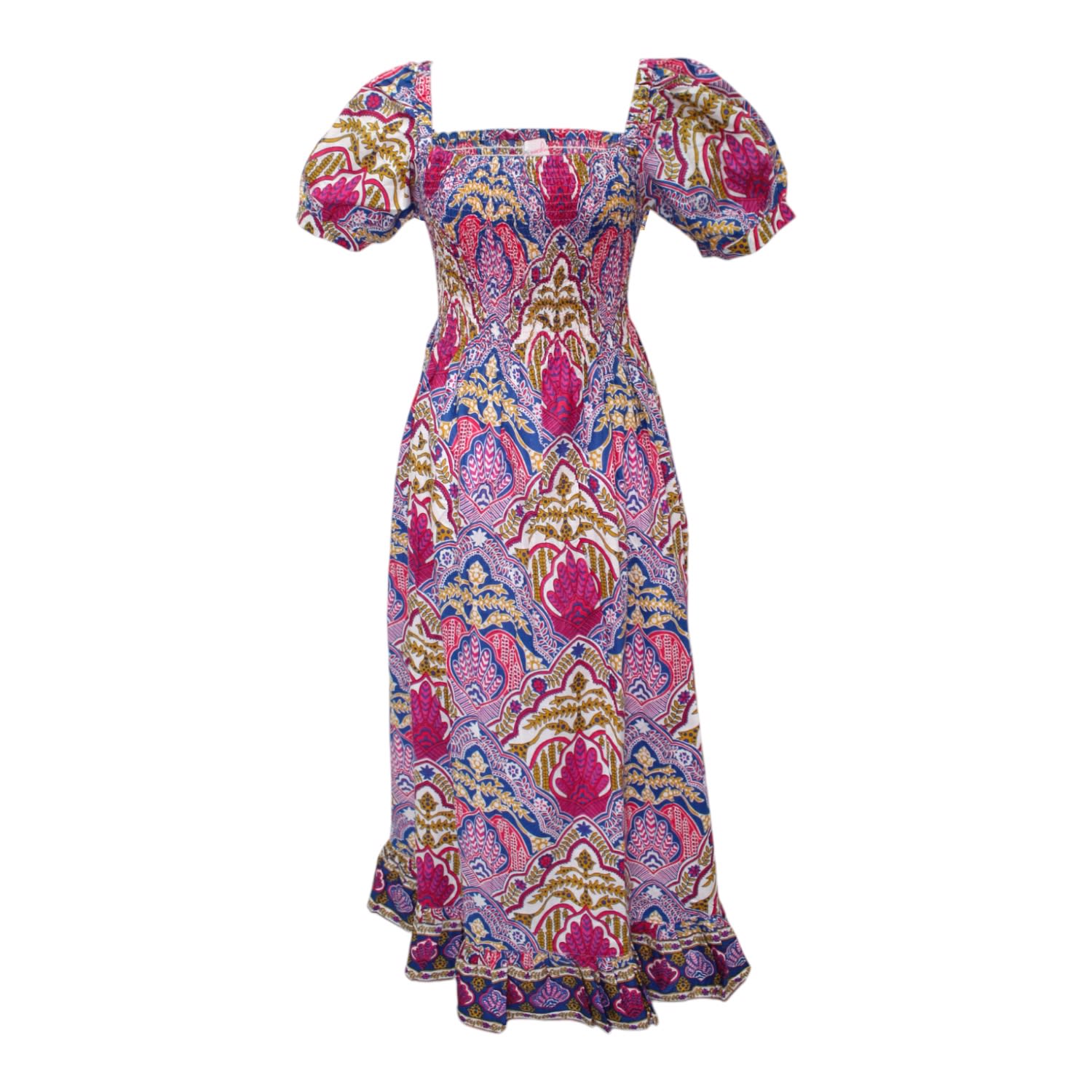 Women&rsquo;s Blue / Yellow Poppy Long - Boho Medallion - Navy | Extra Small | Mary Marshmallow