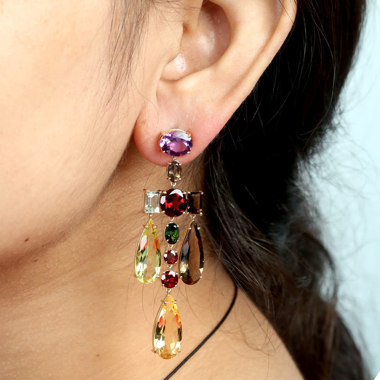 Rainbow chandelier earrings hotsell