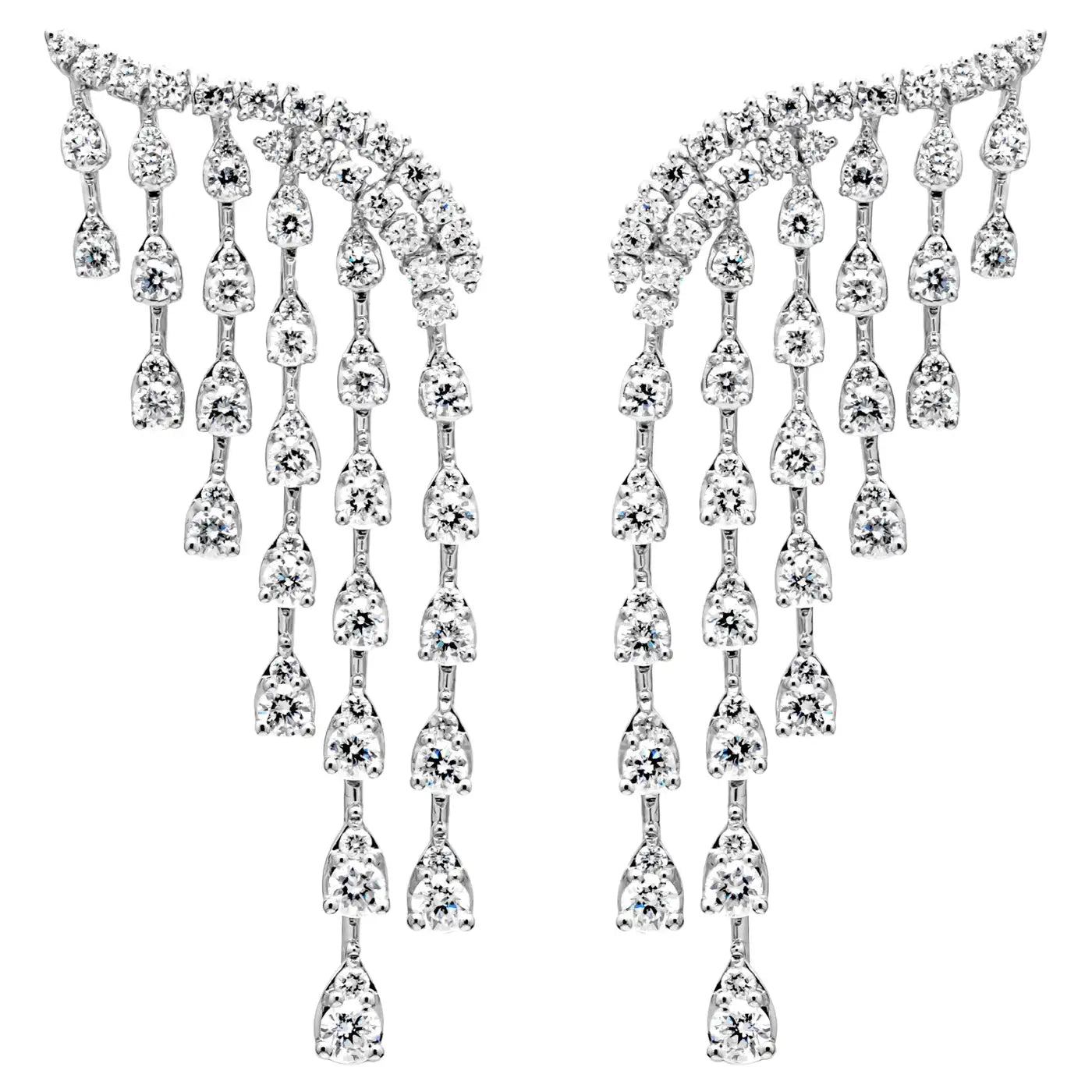 Zepplin The Label Women's Silver Isadora Earrings - Sparkly Chandelier Holiday Earrings