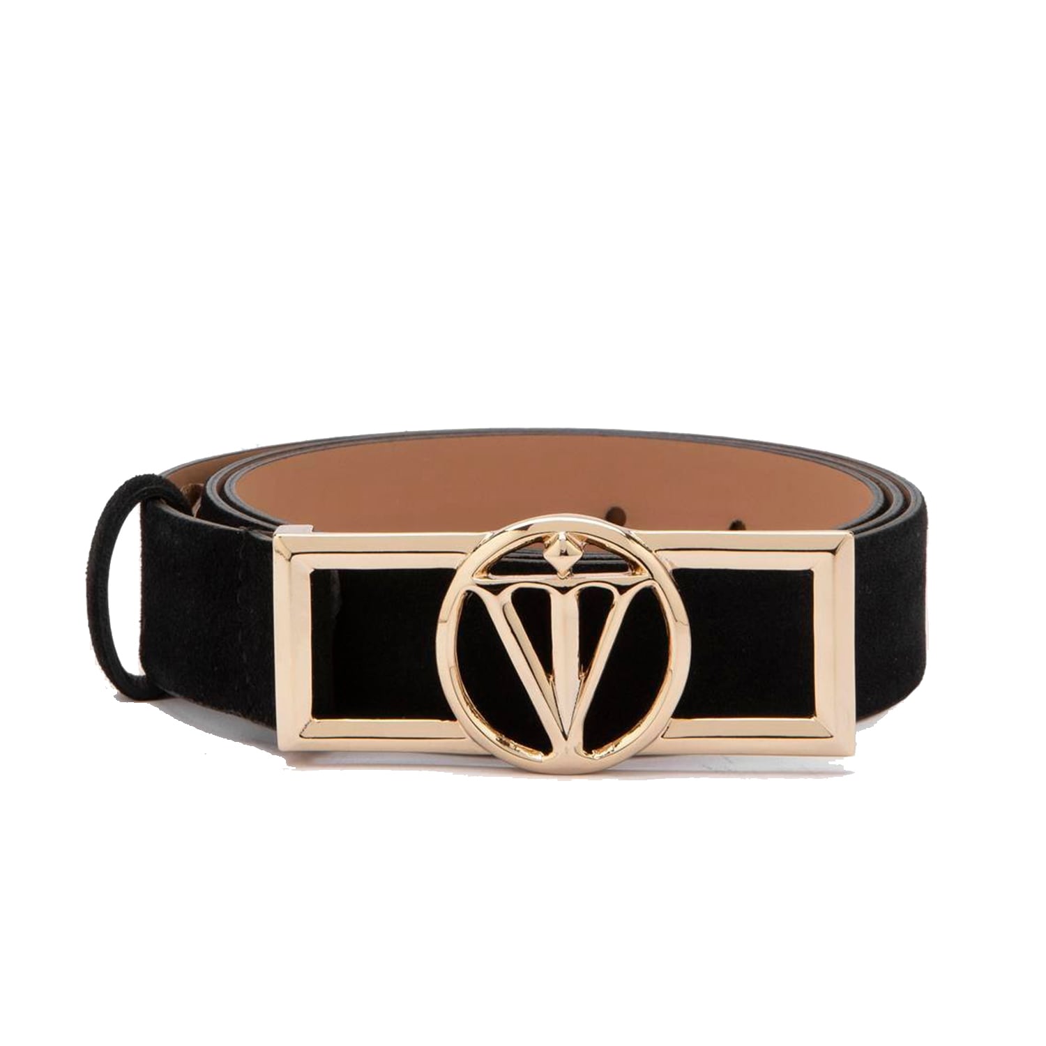 Ilvi Agathe Black Suede Leather Women's Belt In Black
