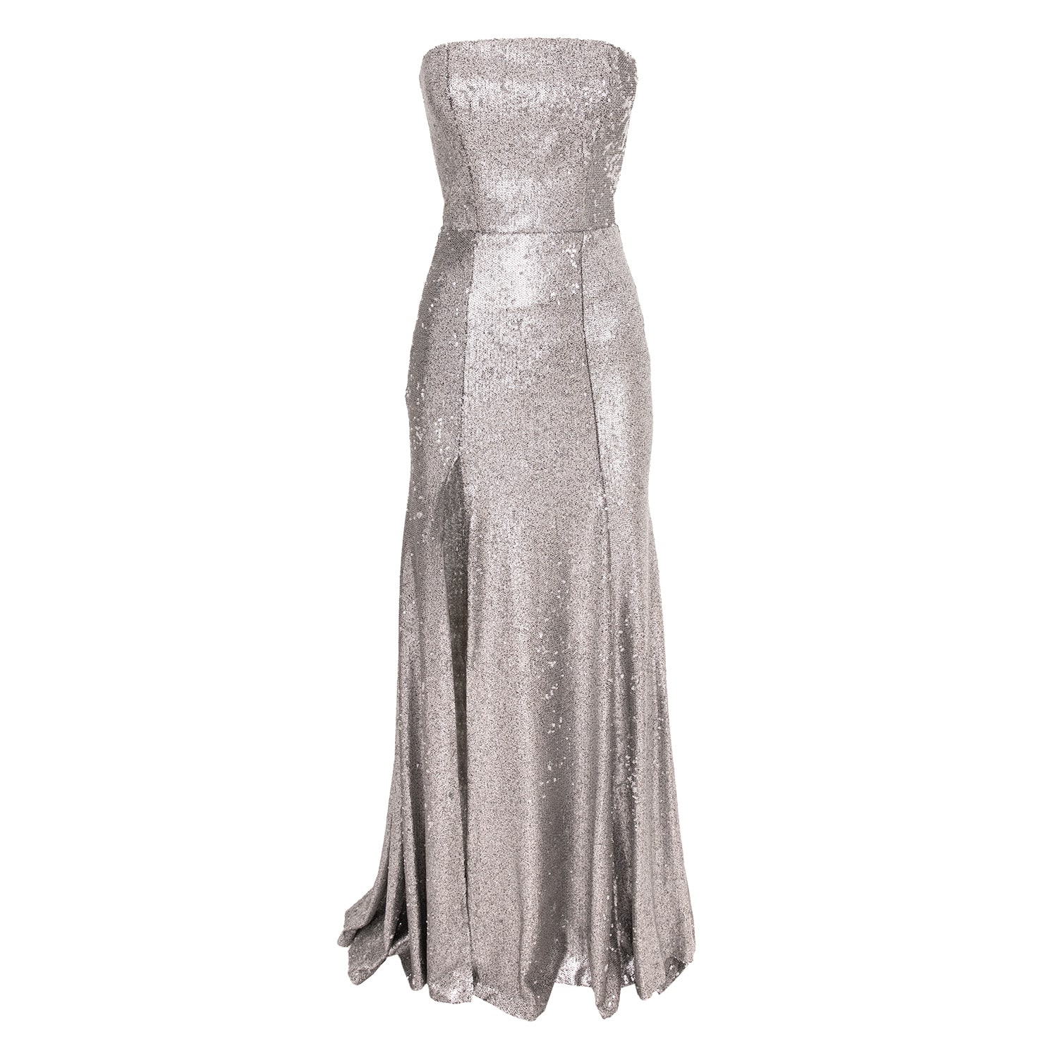 Women’s Cannes Sequins Maxi Dress In Silver Extra Small Roserry