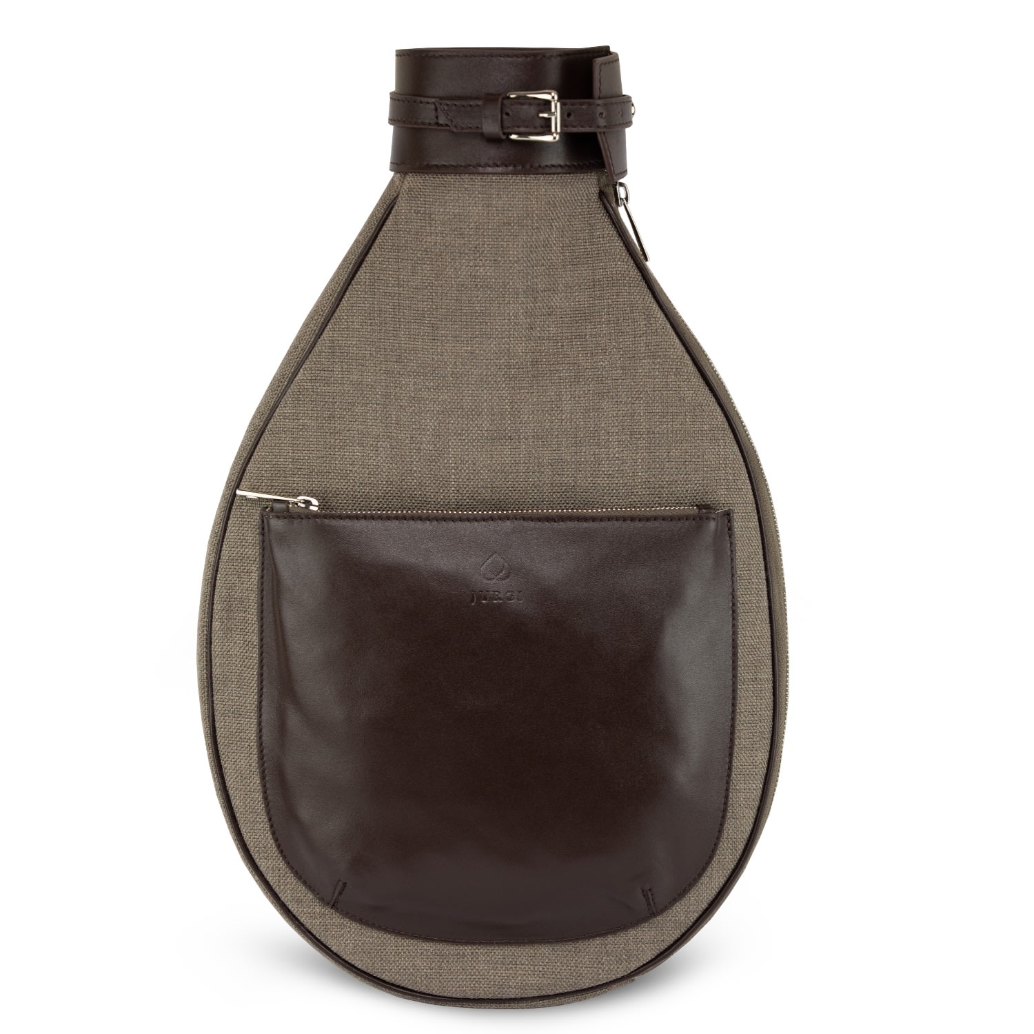 Men’s Dark Brown Canvas & Leather Tennis Racket Bag Jurgi