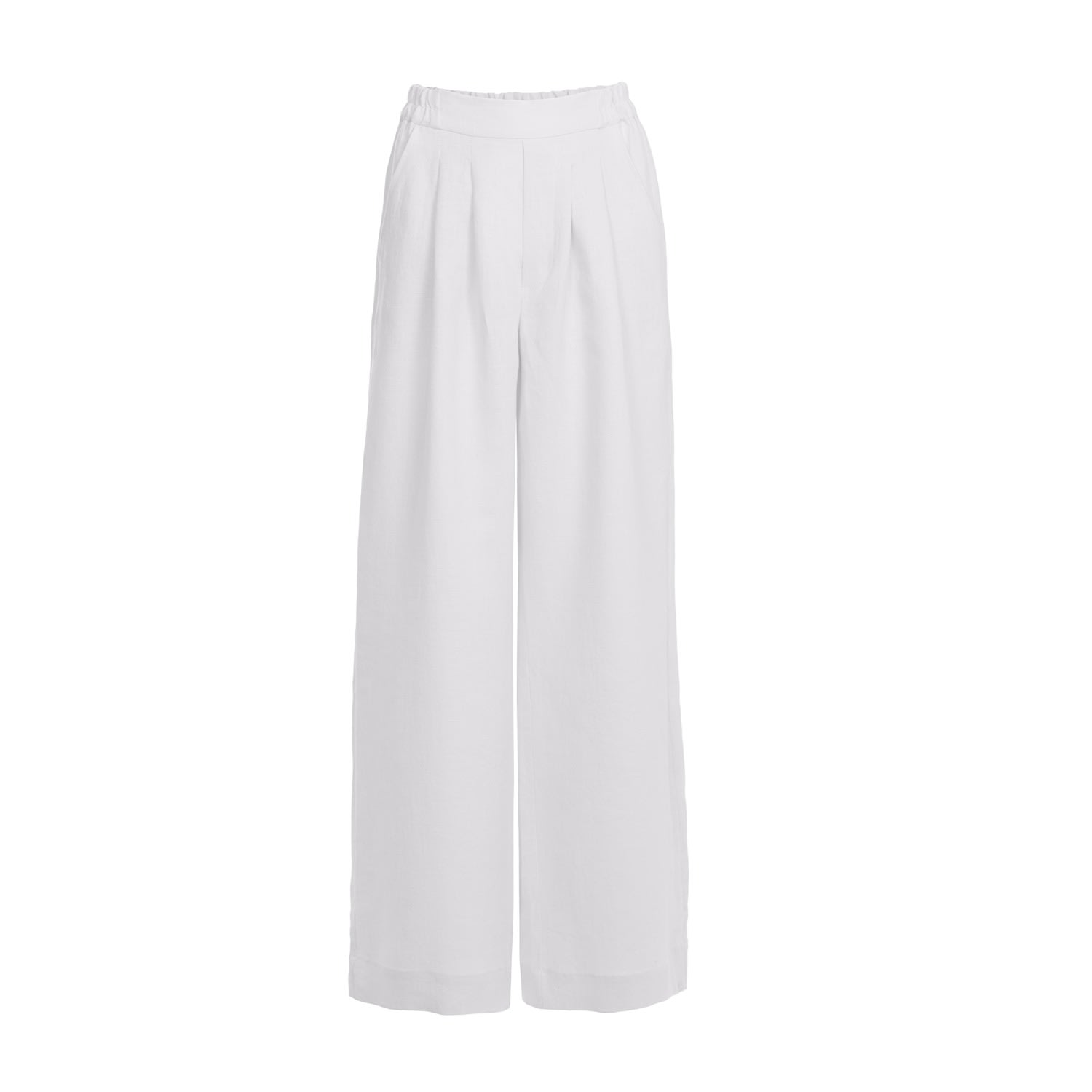 Women’s Bali Linen Trousers In White Extra Large Bohomey