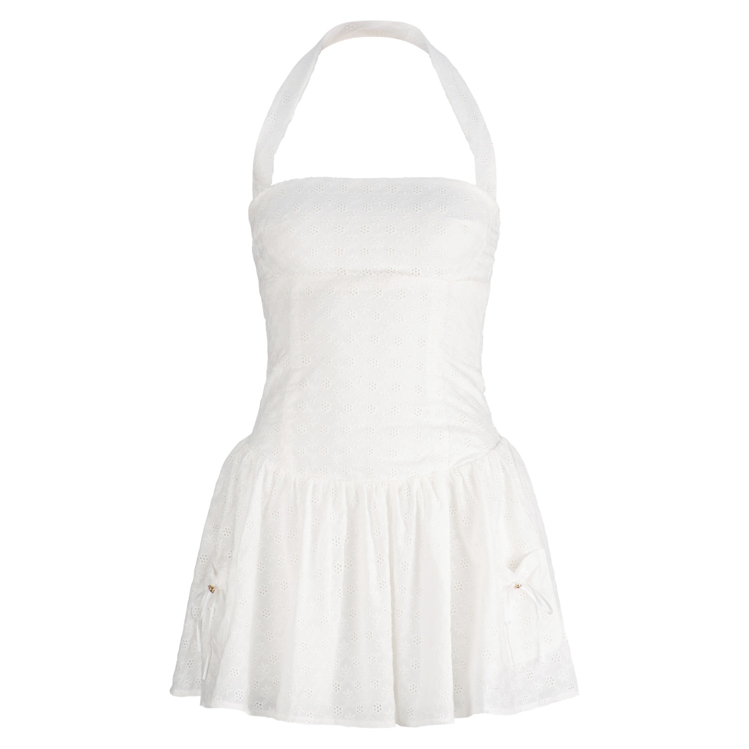 Zarfie Women's Madeleine Mini Dress - White Anglaise In White