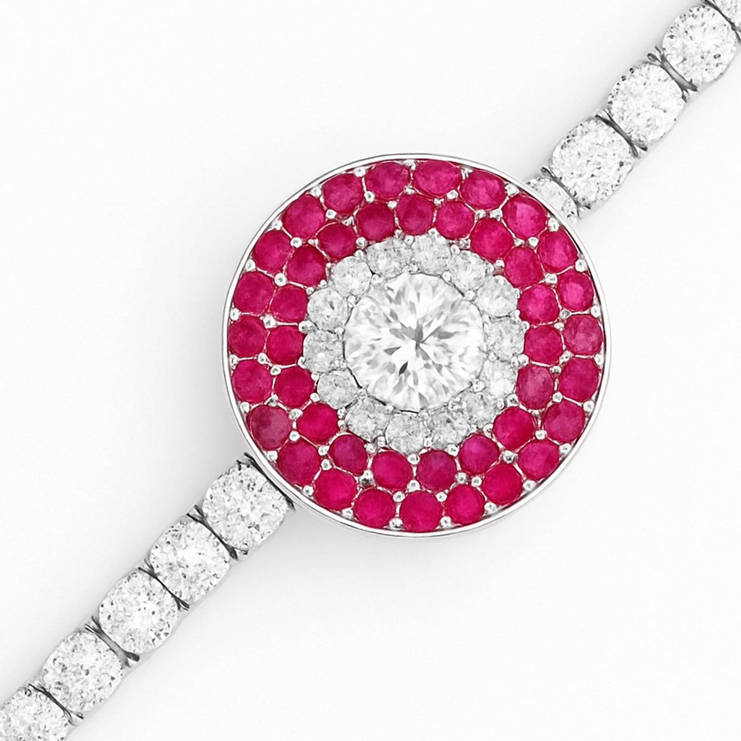 The Gala Women's Silver / Pink Ruby Radiance Bracelet In Multi