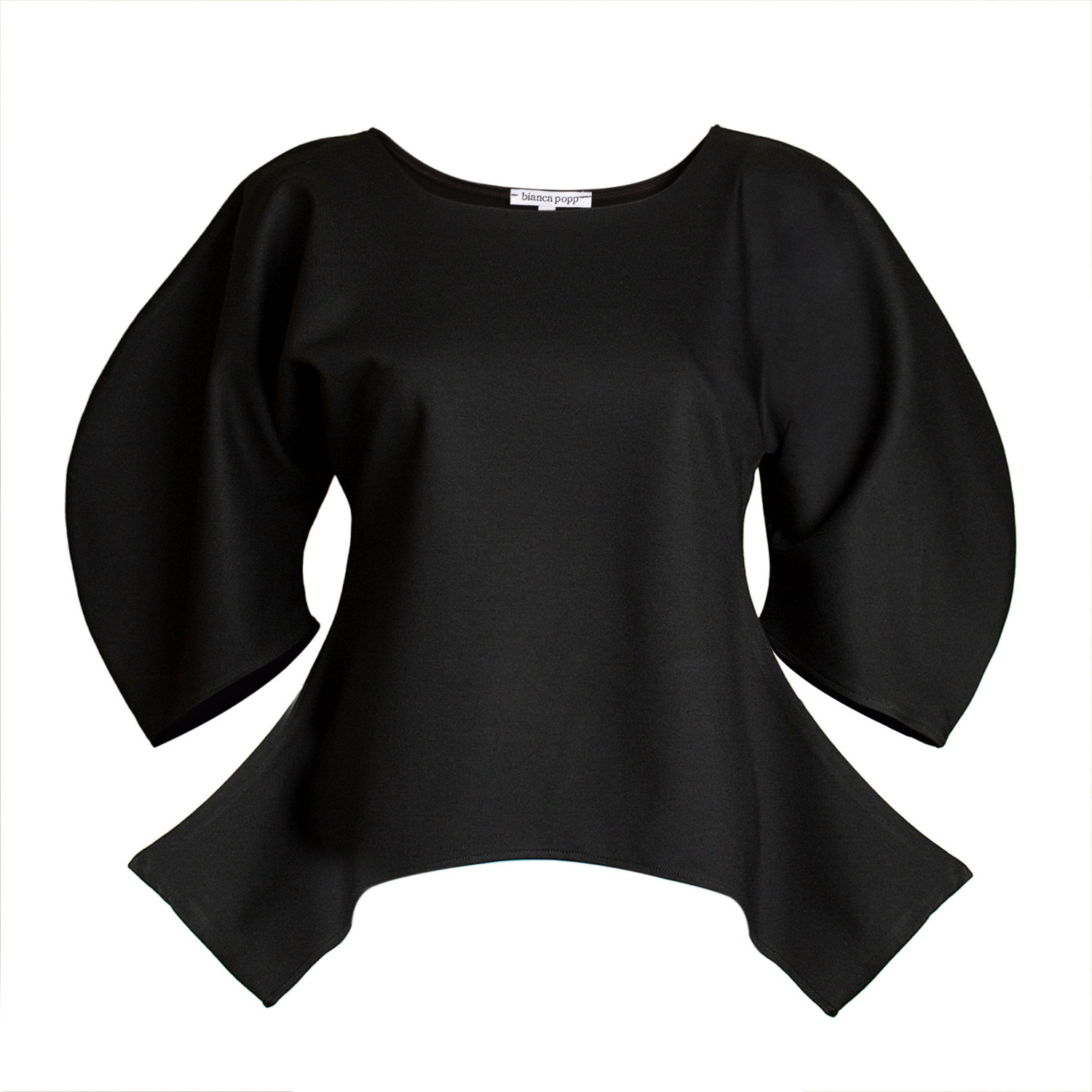Bianca Popp Women's Puff Blouse With Flaps In Black In Black