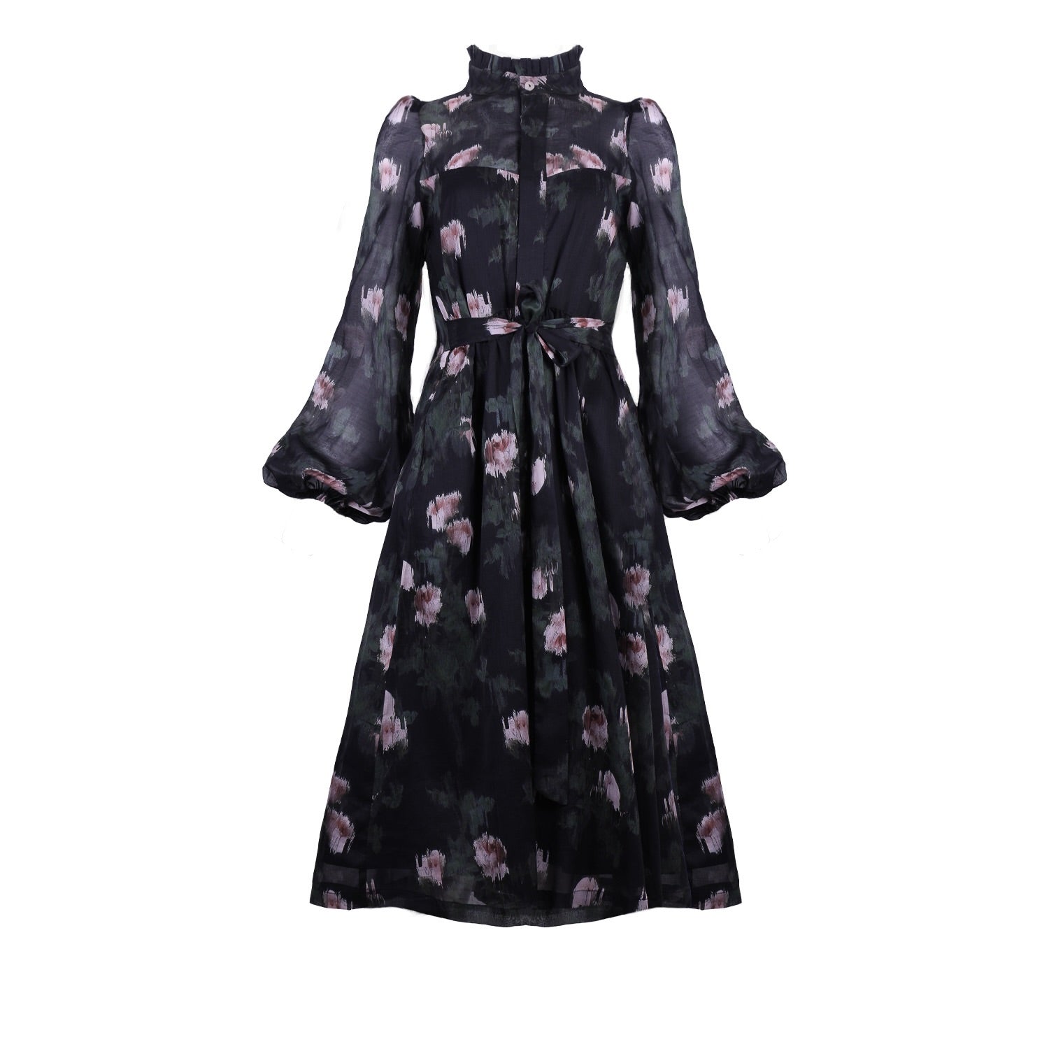beløb Pebish Hej Felicia Dress In Black And Rose Watercolor Floral Cotton Voile | Onīrik |  Wolf & Badger