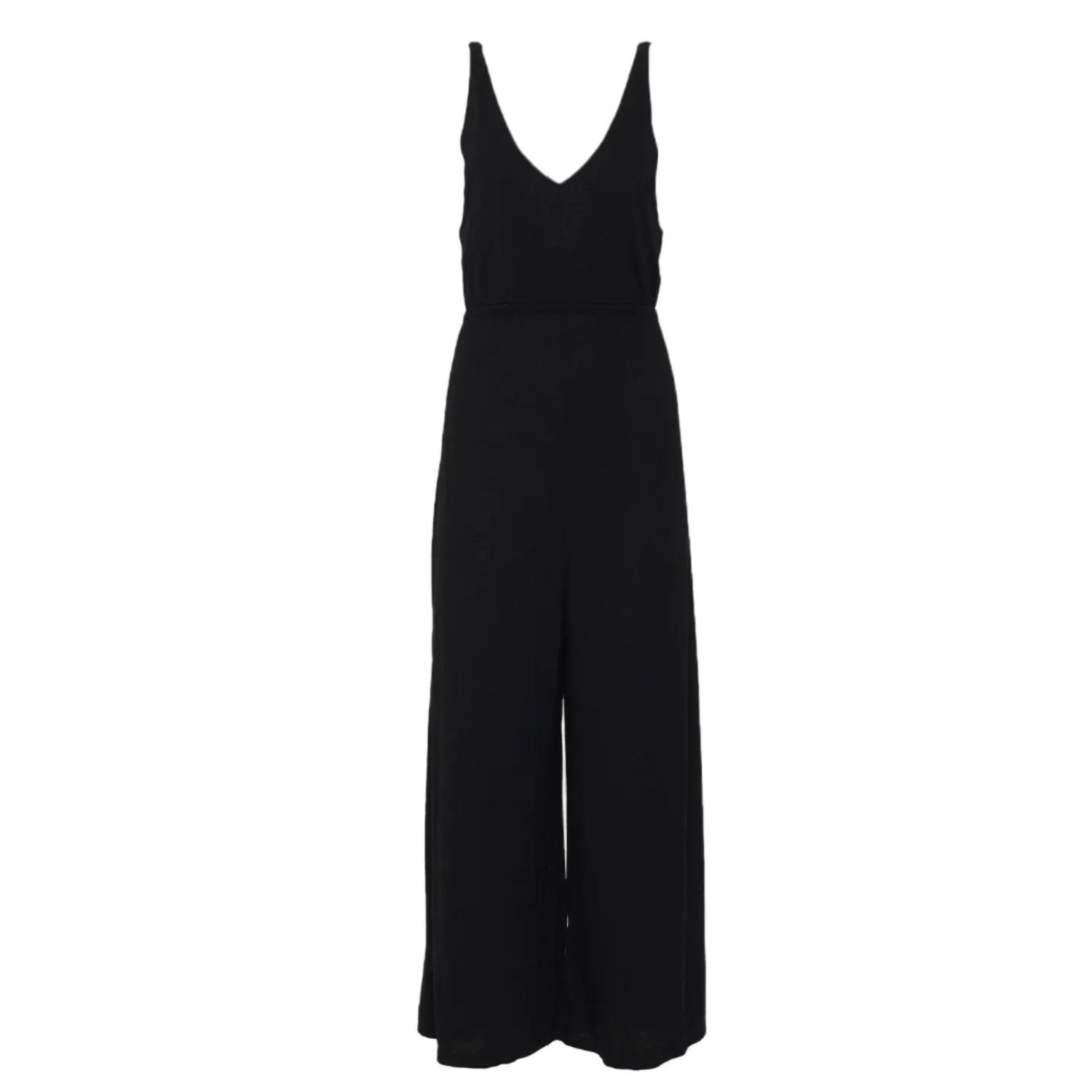 Women’s Black Eco Wellness Bamboo Jumpsuit M/L Amira Collective