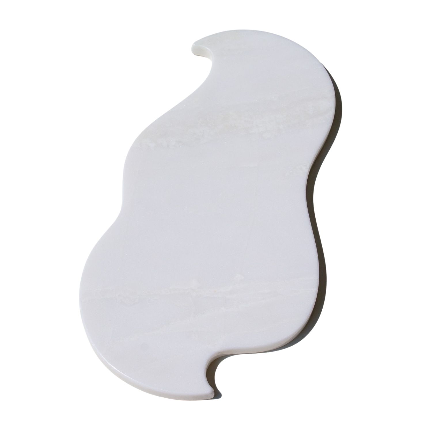 The Parmatile Shop White Medusa Marble Tray Milk In White