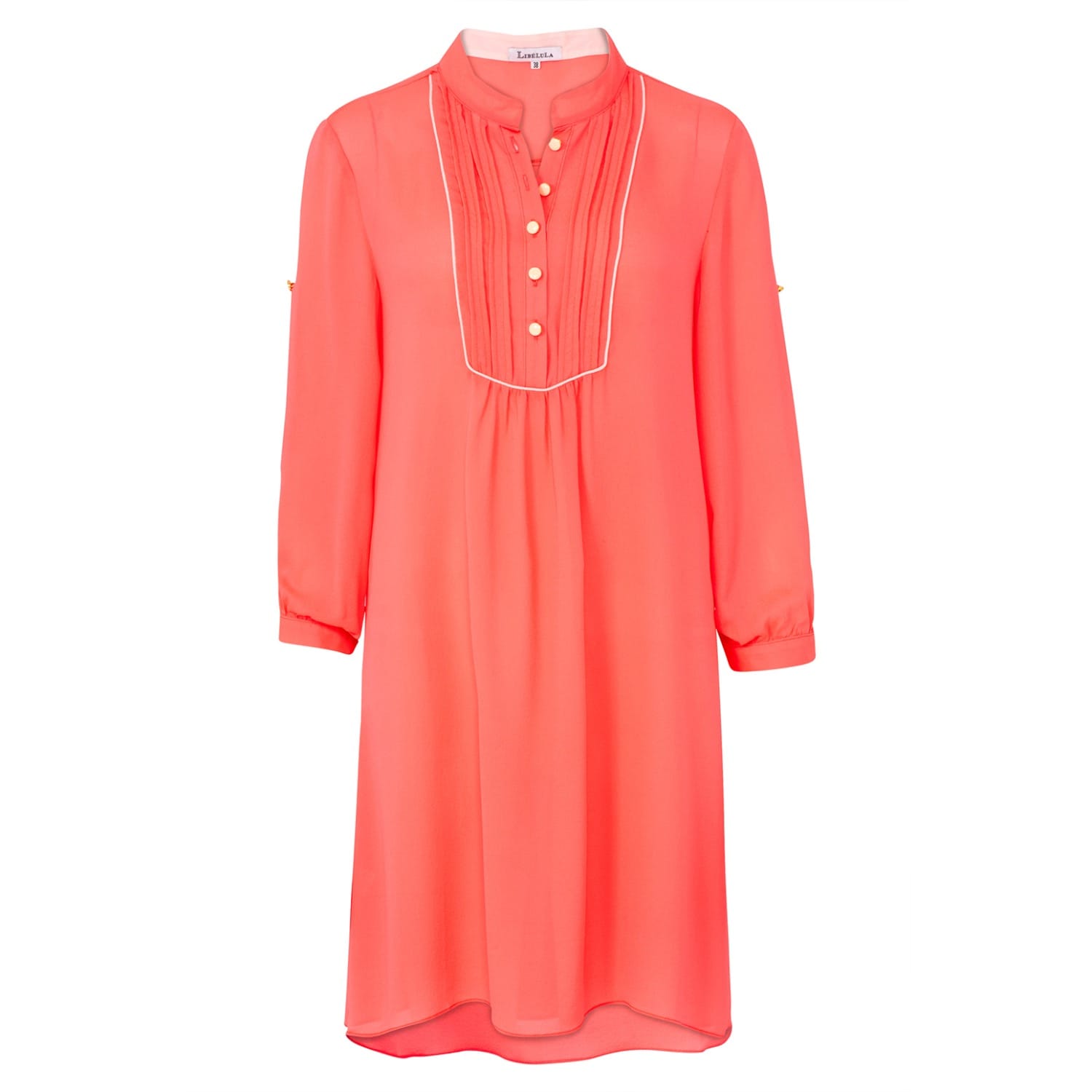 fluro orange dress