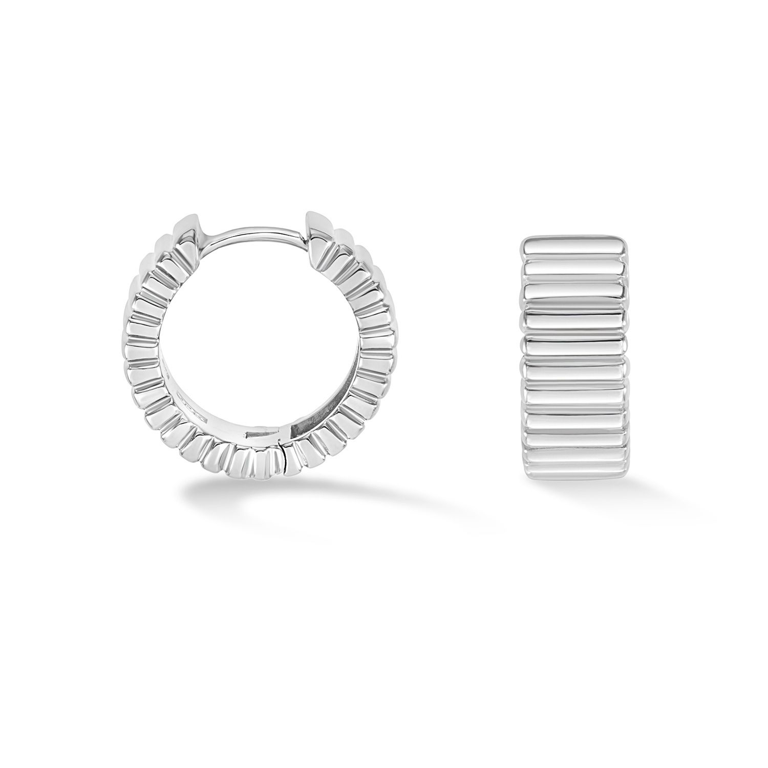 Dower & Hall Large Twist Hoop Earring In Metallic