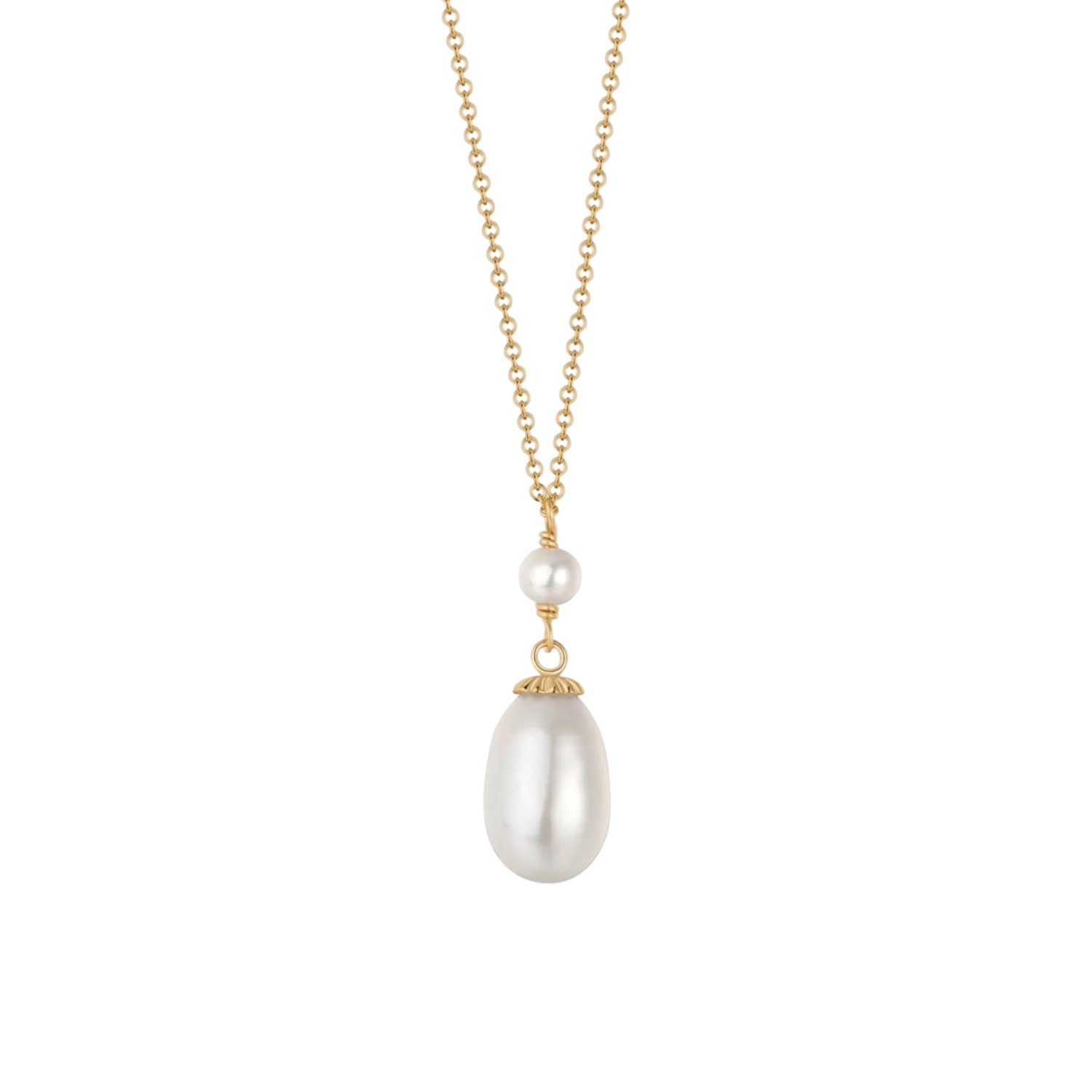 Katy Faye Women's Gold / White Mia Pearl Necklace