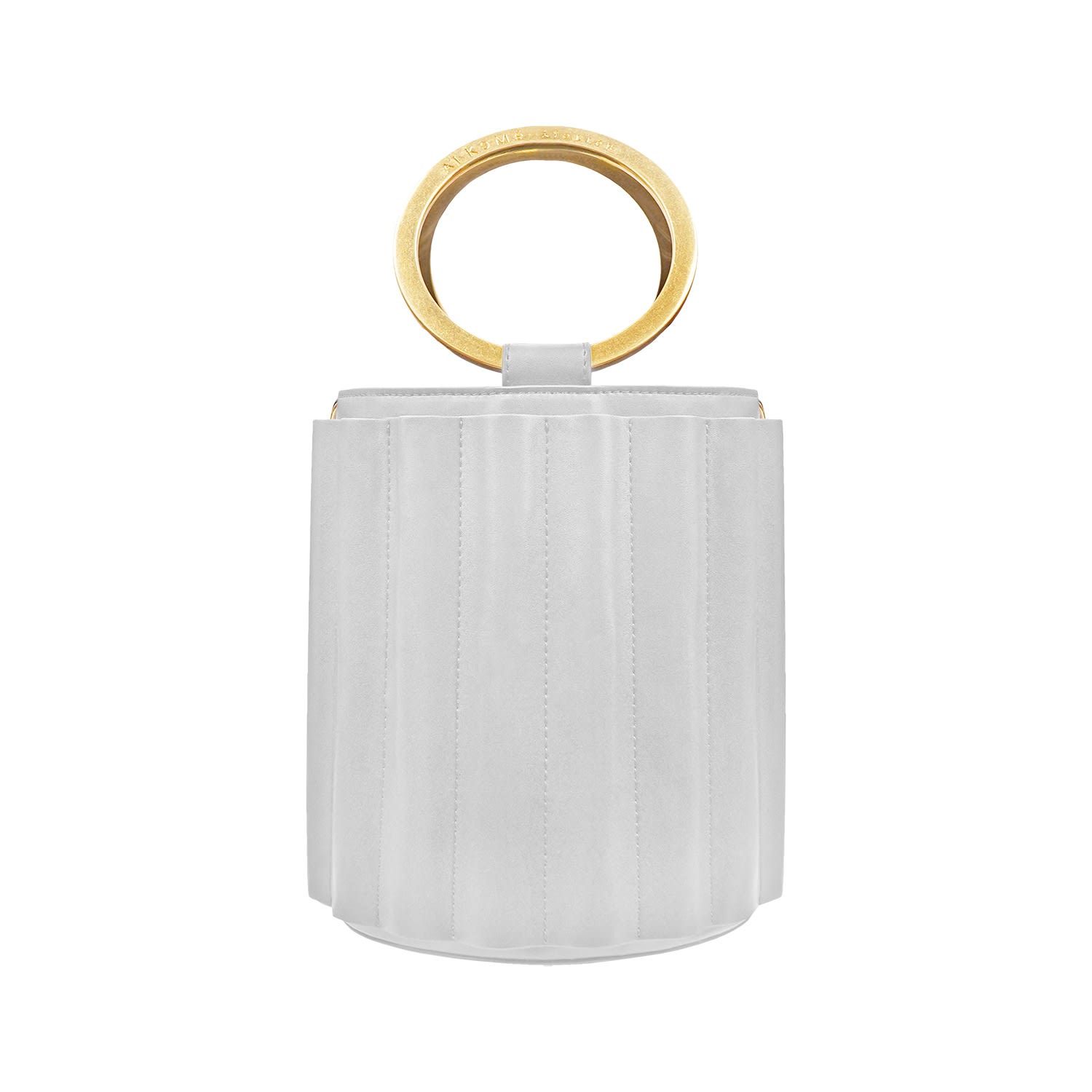 Women’s Water Metal Handle Bucket Bag - White Alkeme Atelier