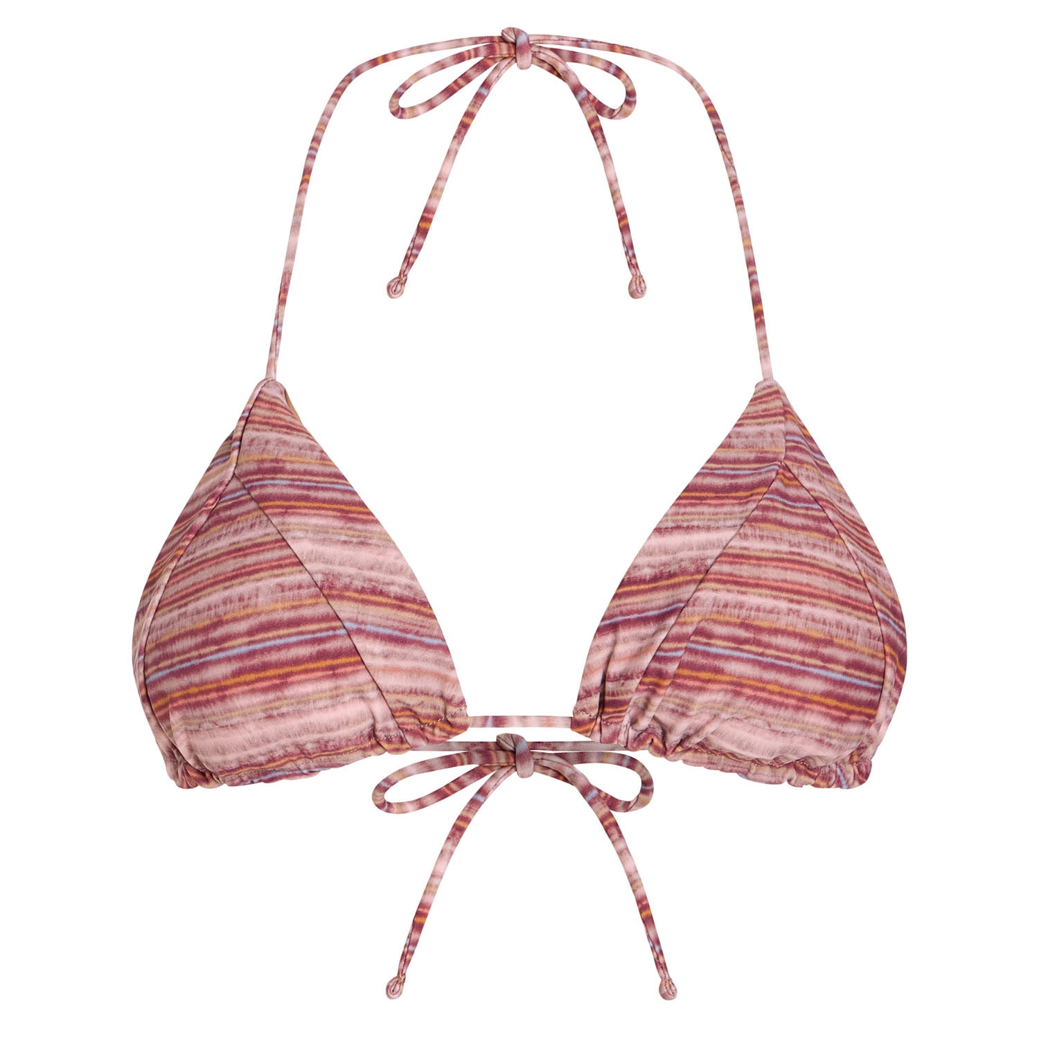 Marlei Women's Pink / Brown Isla Triangle Bikini Top In Brown