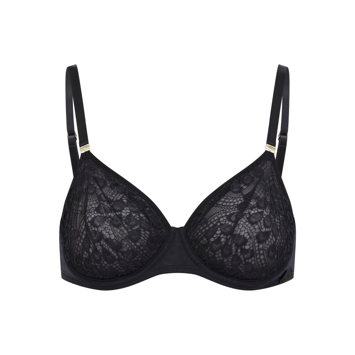 Women’s Betula Recycled-Tulle Underwired Balconette Bra - Volcanic Black 36B Peachaus