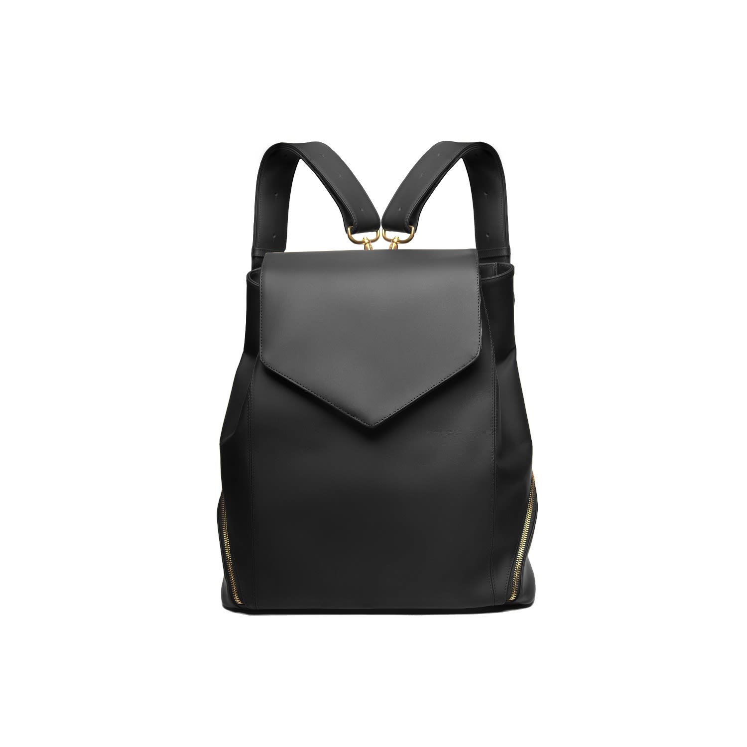 black leather backpack purse