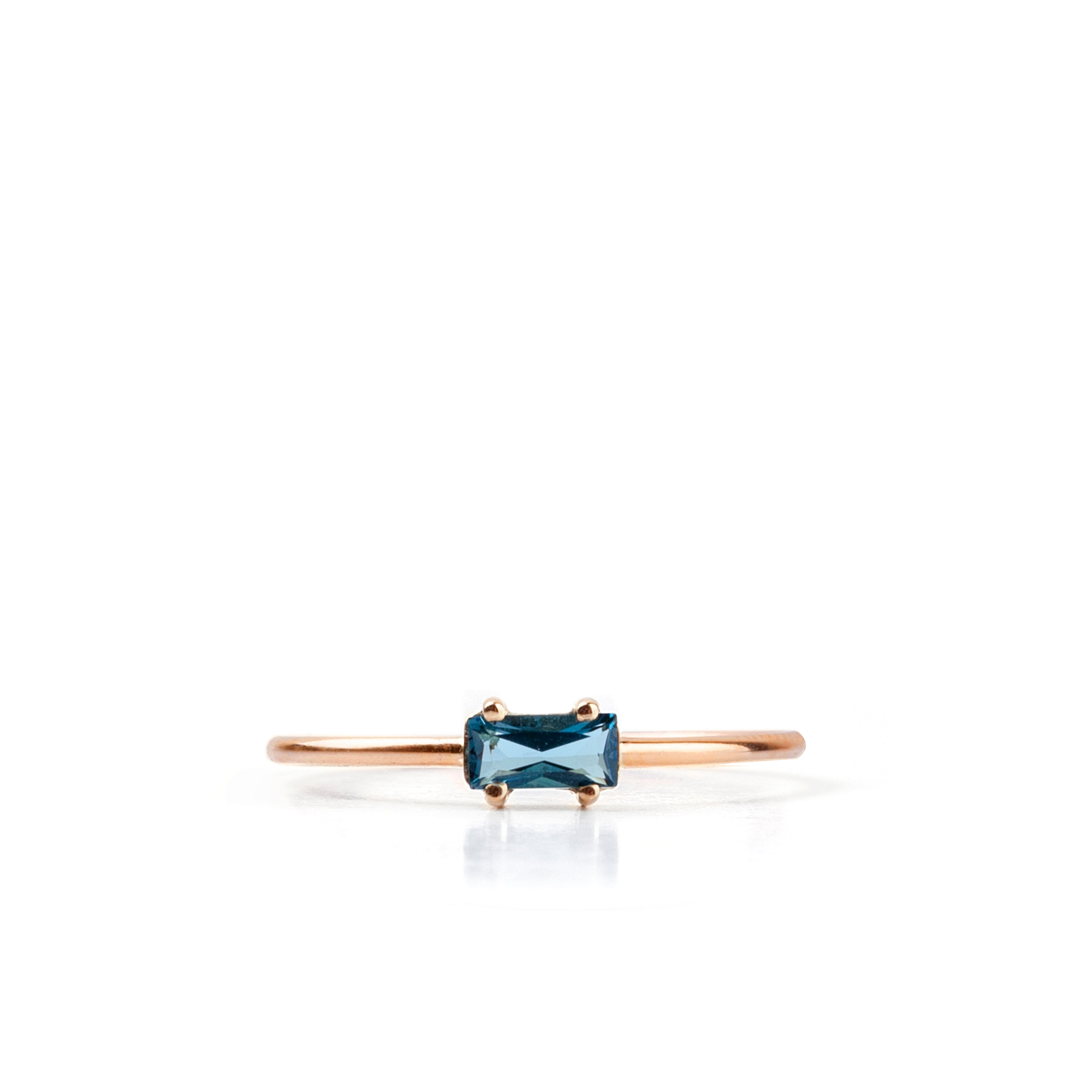 Women’s London Blue Topaz Ring - Gold Karrah Jewellery