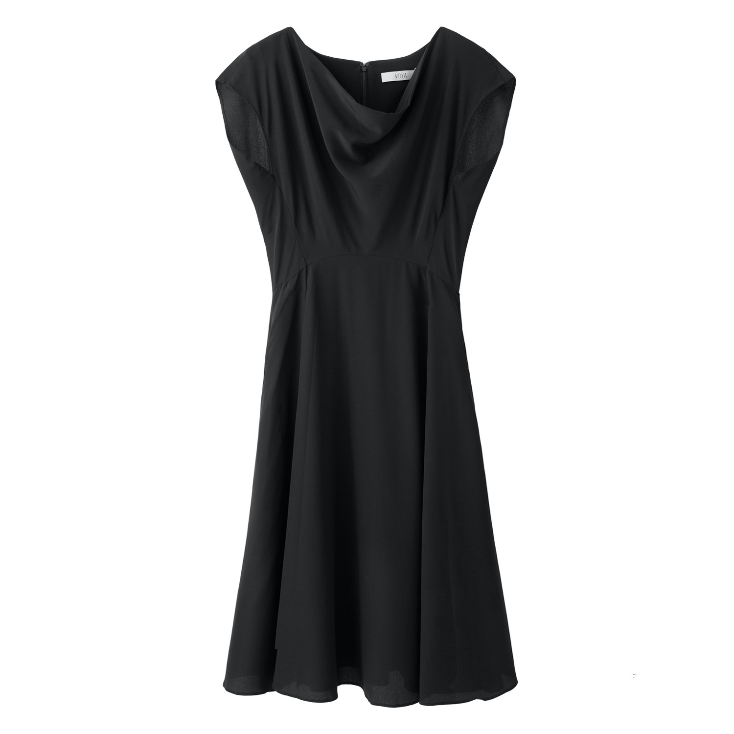 Voya Women's Black Polaris Silk Midi Dress In Black