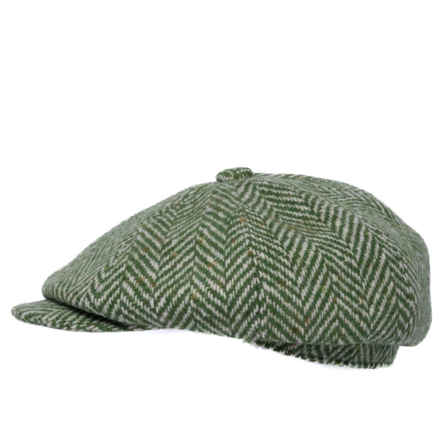 Men’s Irlandaise Green Herringbone Wool 57Cm Anthony Peto