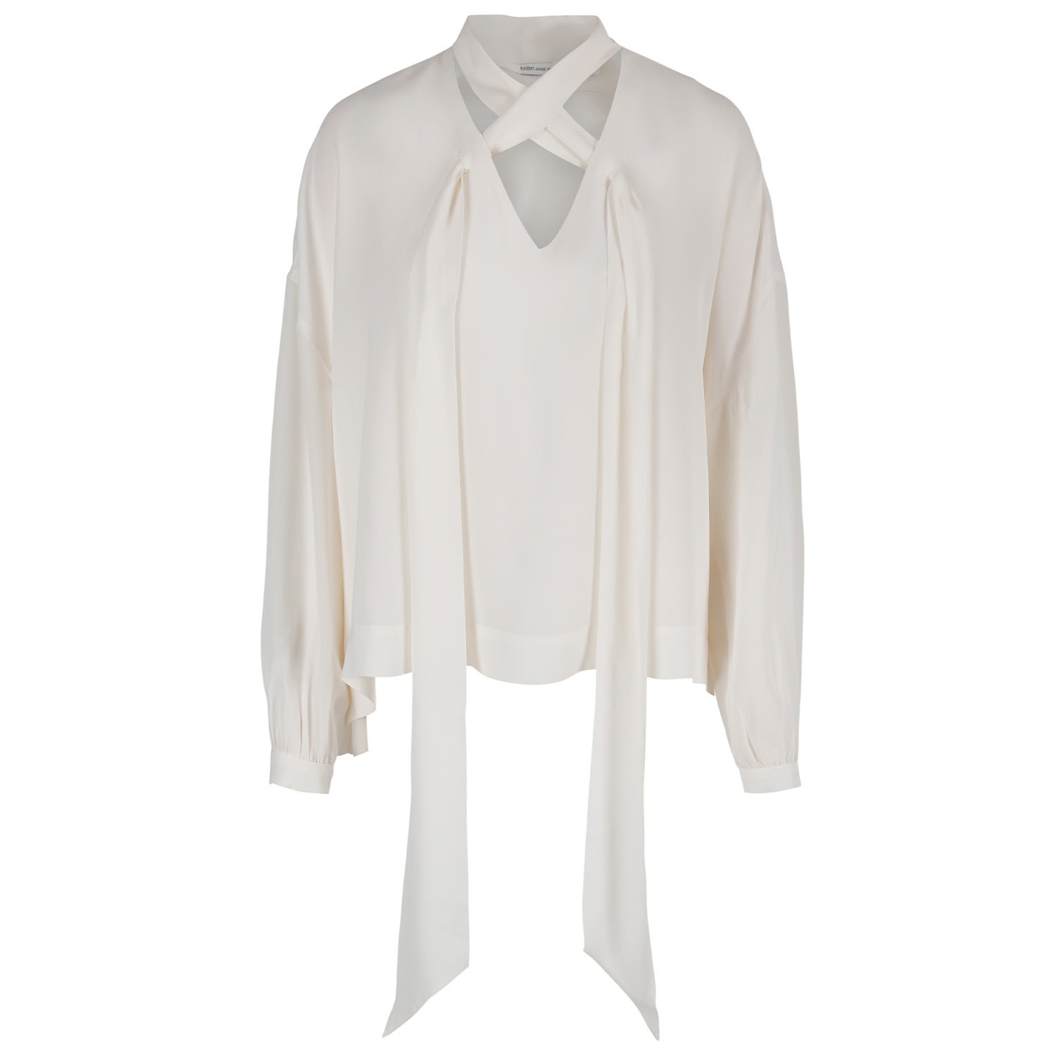 Tirillm Women's White "sadie" Silk Blouse In White