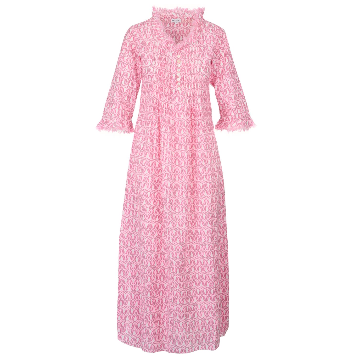 Women’s Pink / Purple Annabel Maxi Dress In Fresh Pink & White Extra Small At Last...