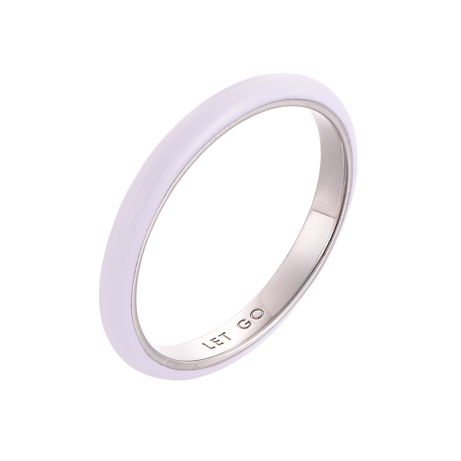 Pinnole Women's White Thin Ring