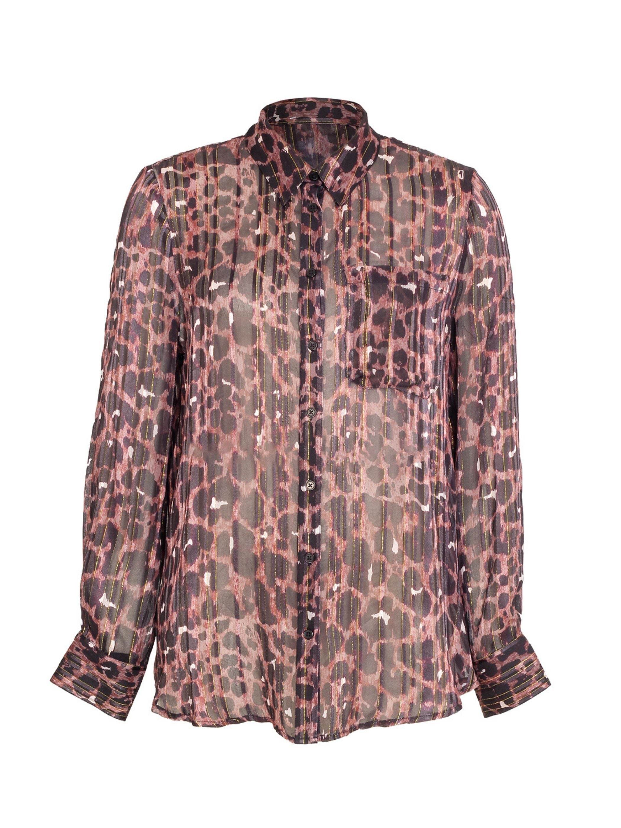 Rose & Nancy Women's Brown Indira Animal Print Shirt In Brown