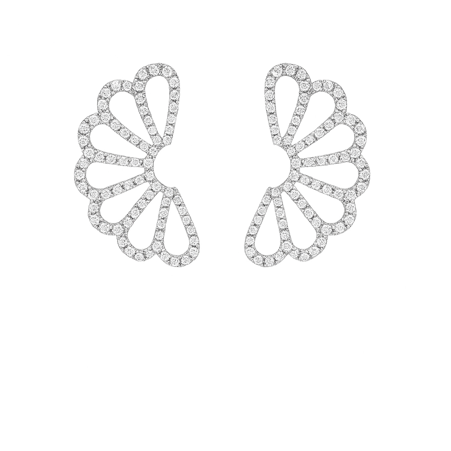 The Gala Women's Silver Celestia Open Halo Earrings In Silver
