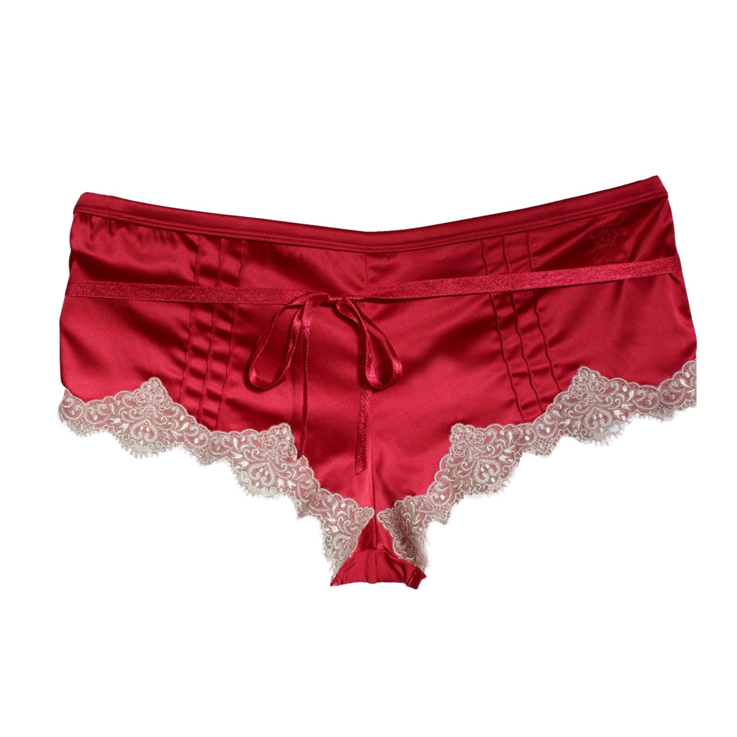 Tallulah Love Women's Opulent Lace Short - Berry Red In Red